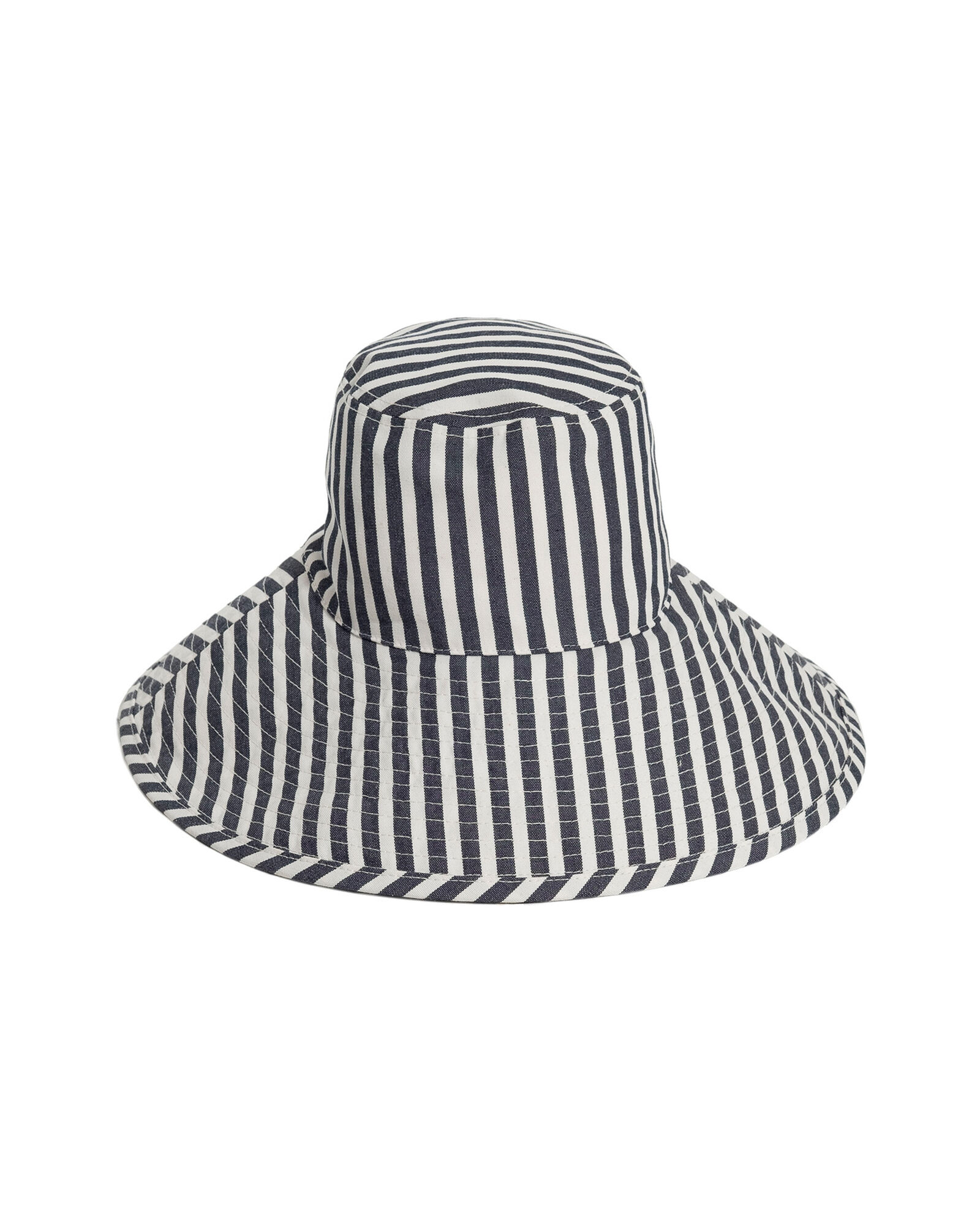 Business & Pleasure Wide Brim Beach Hat Navy Stripe | Talbots