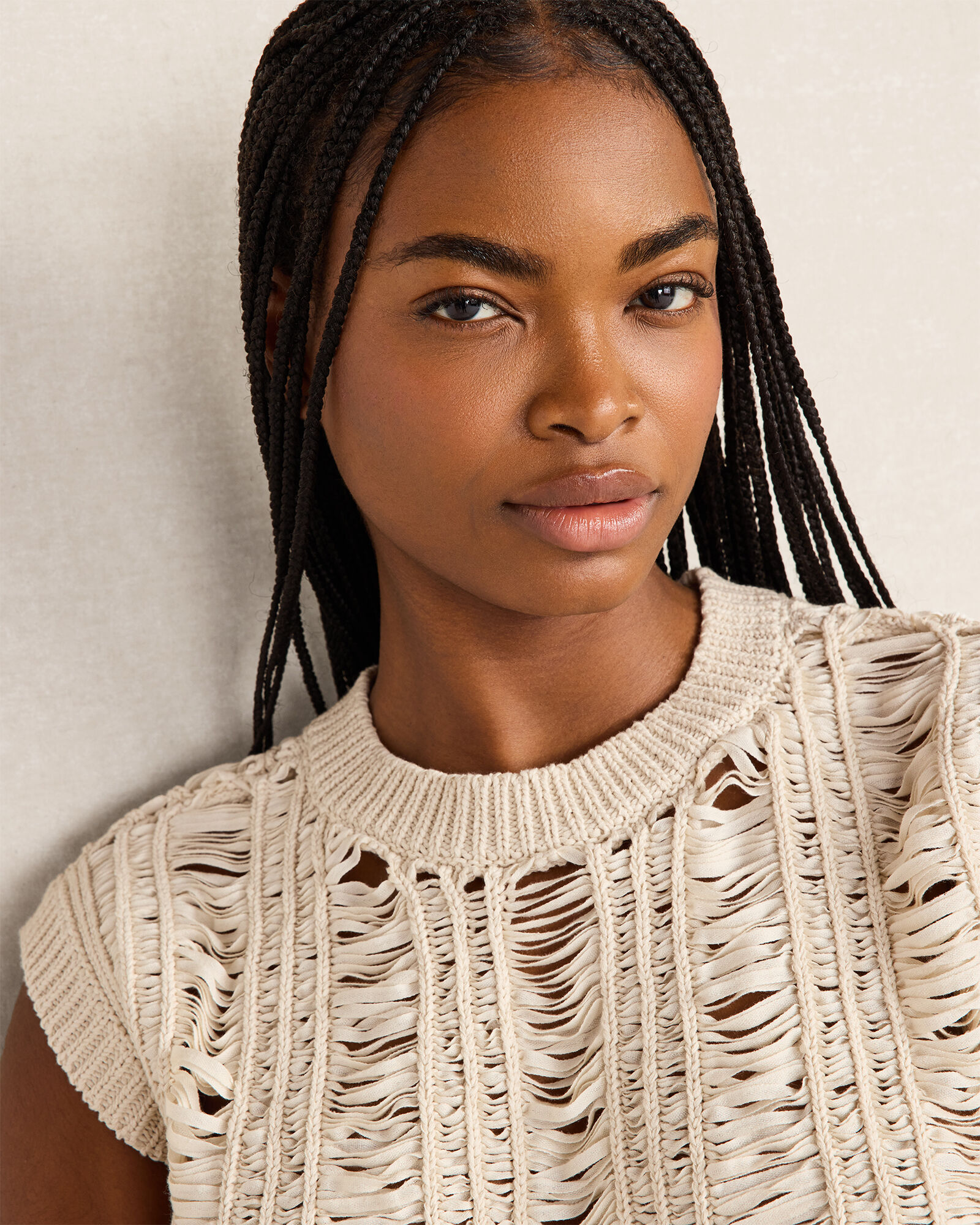 Organic Cotton Tape Yarn Sweater Vest