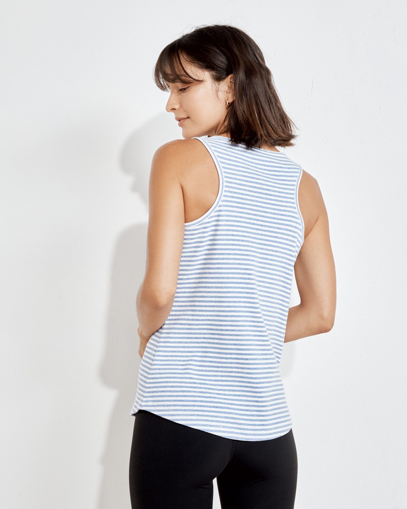 【2plan】Holden Stripe Ribbed Henley Neck Ringer S/S T Ribbed Henley Sweater - Coldwater Creek