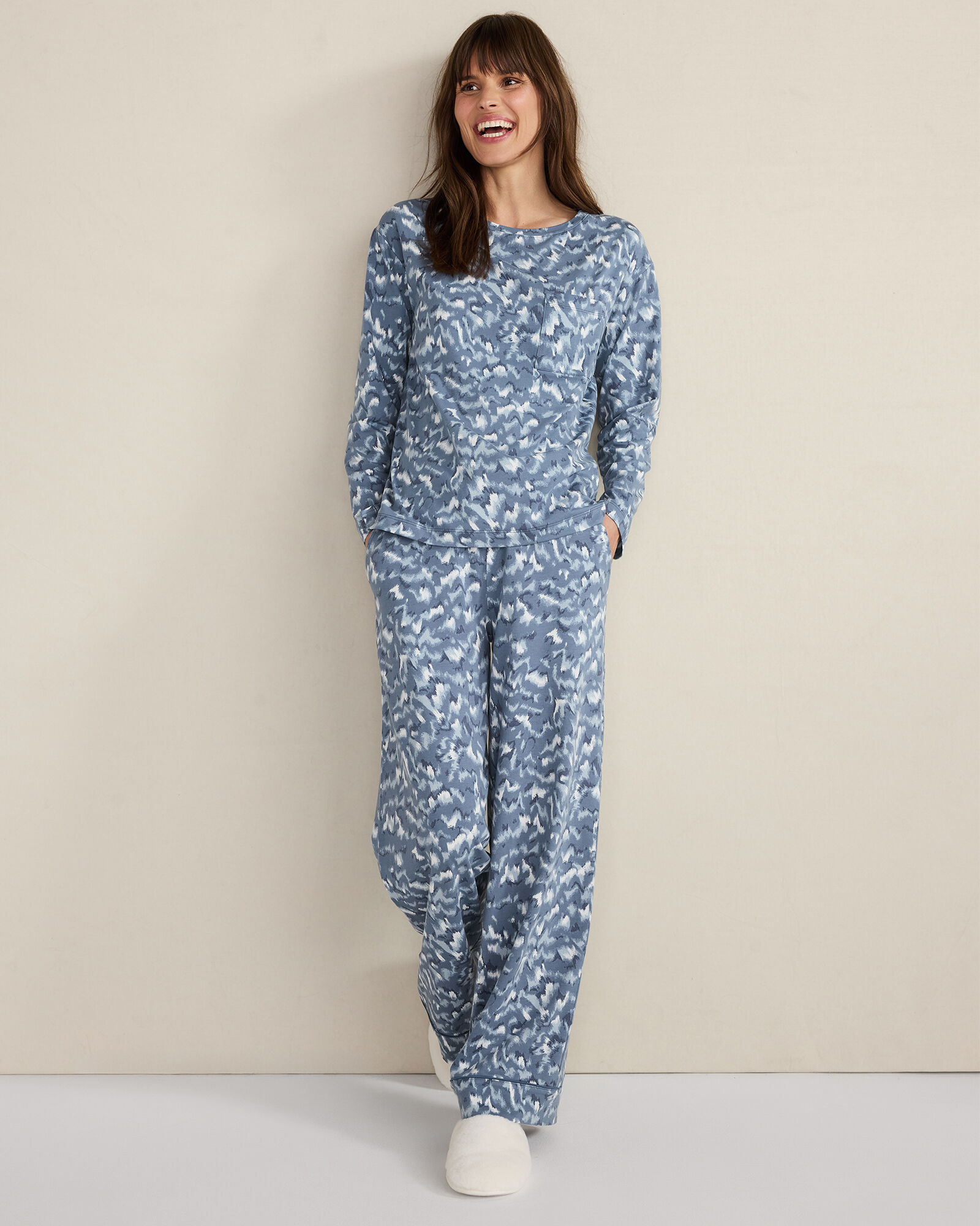 Organic Cotton Jersey Wave Pajama Pants