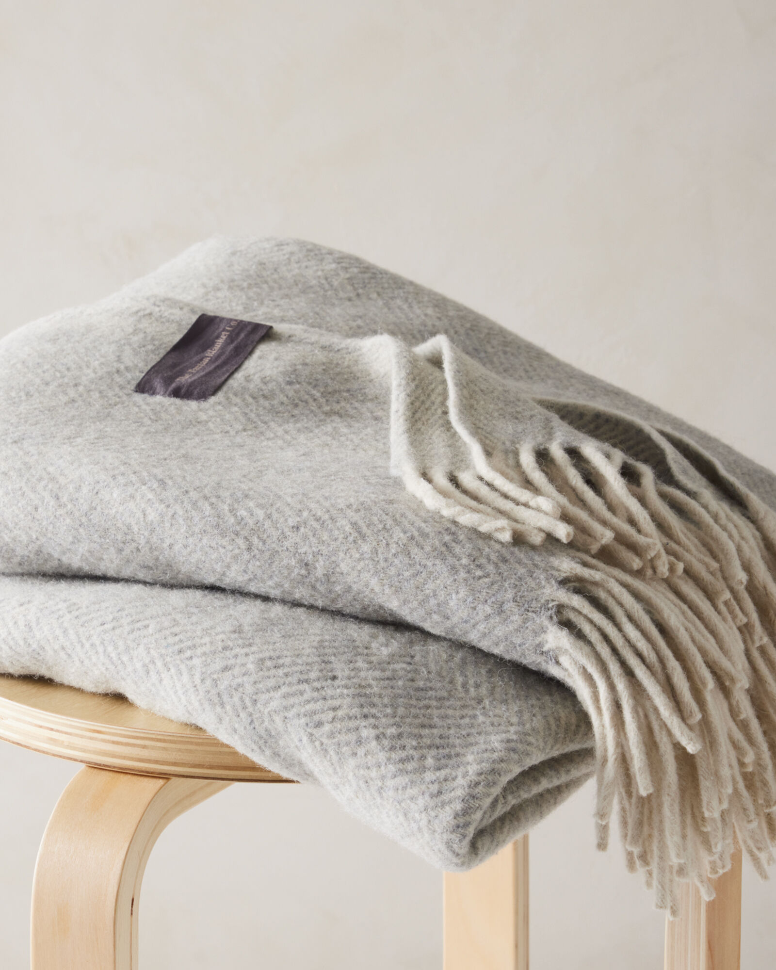 Recycled Wool Blanket, Herringbone