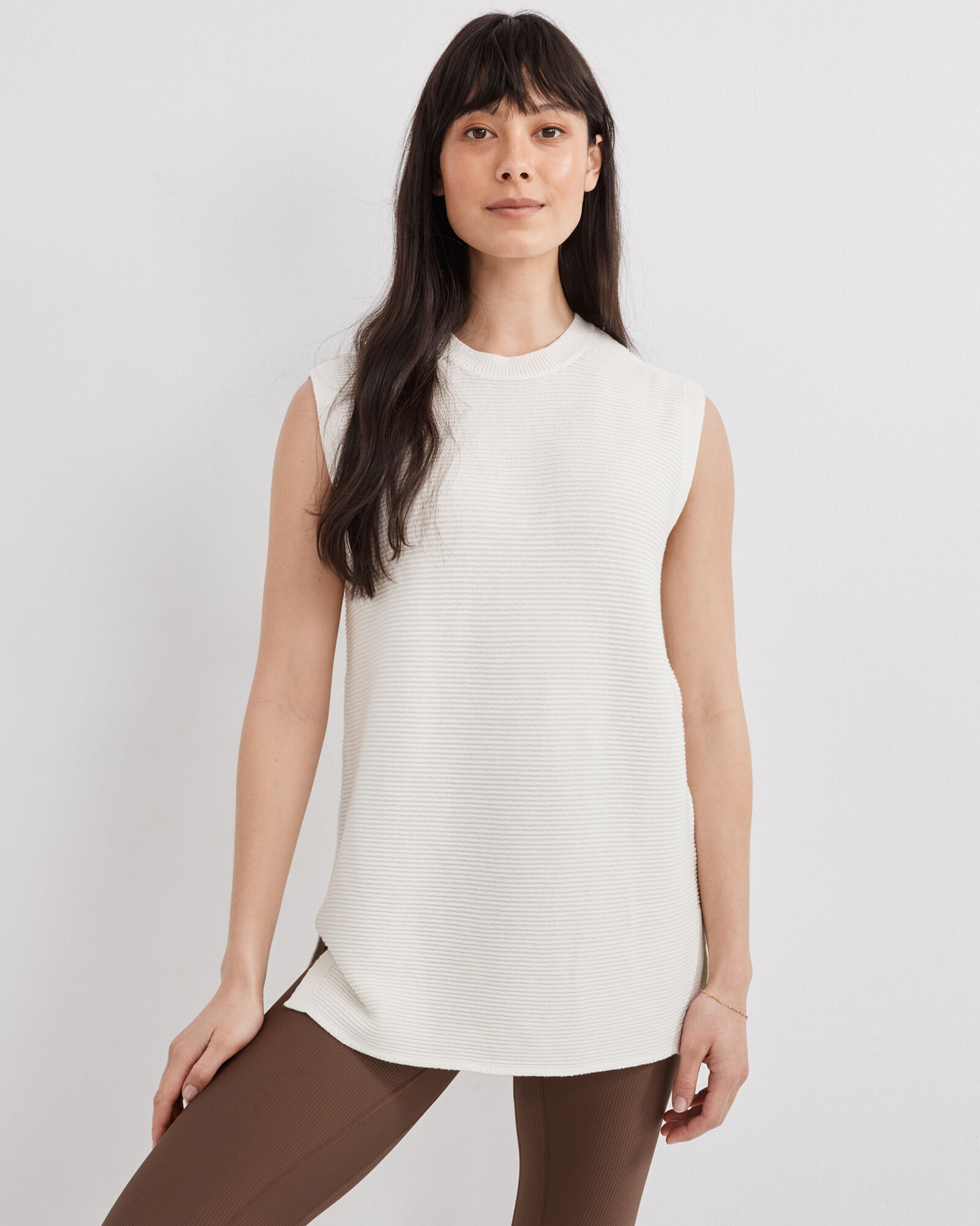 Sleeveless sweater tunic deals