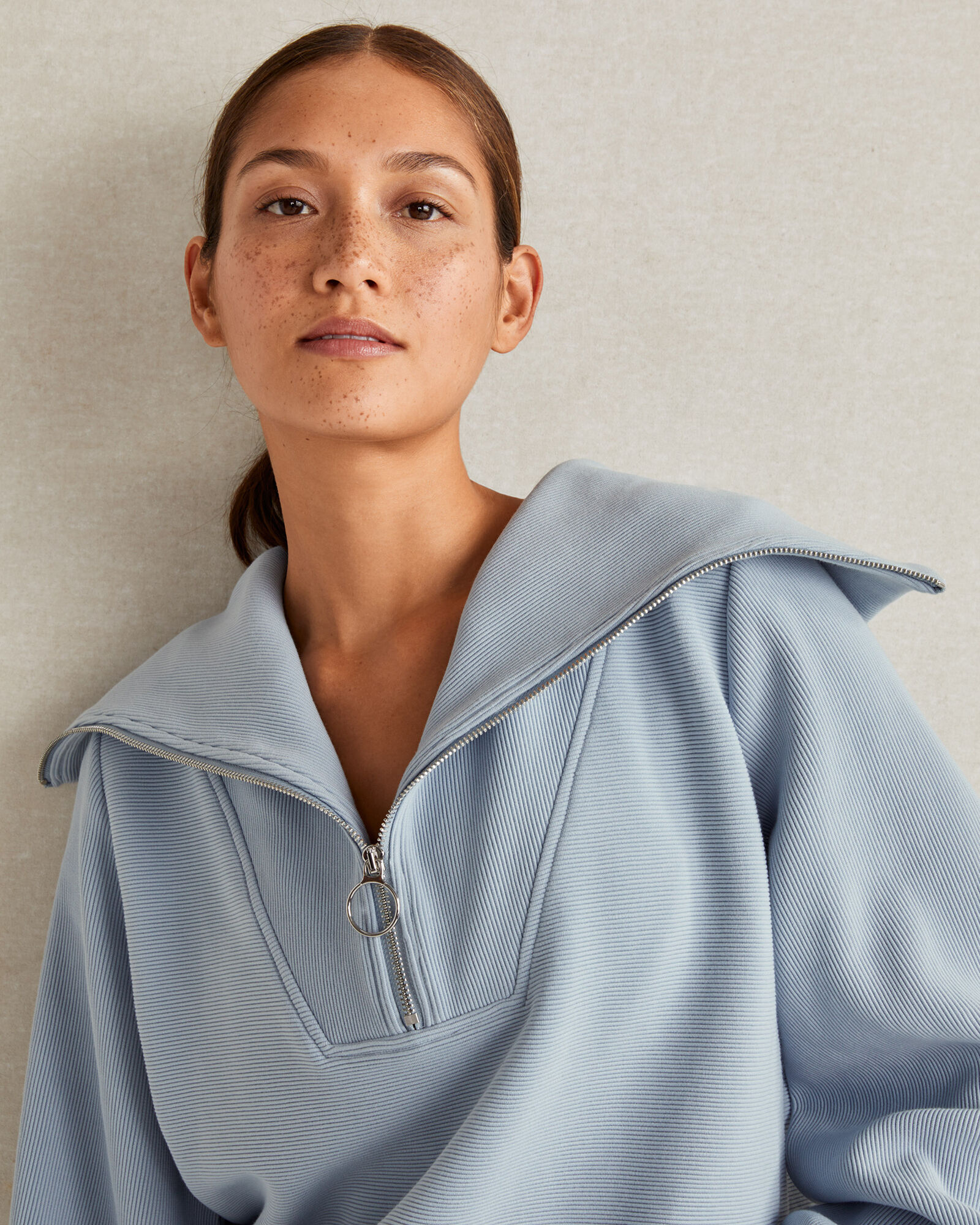Varley Ribbed Half-Zip Sweatshirt