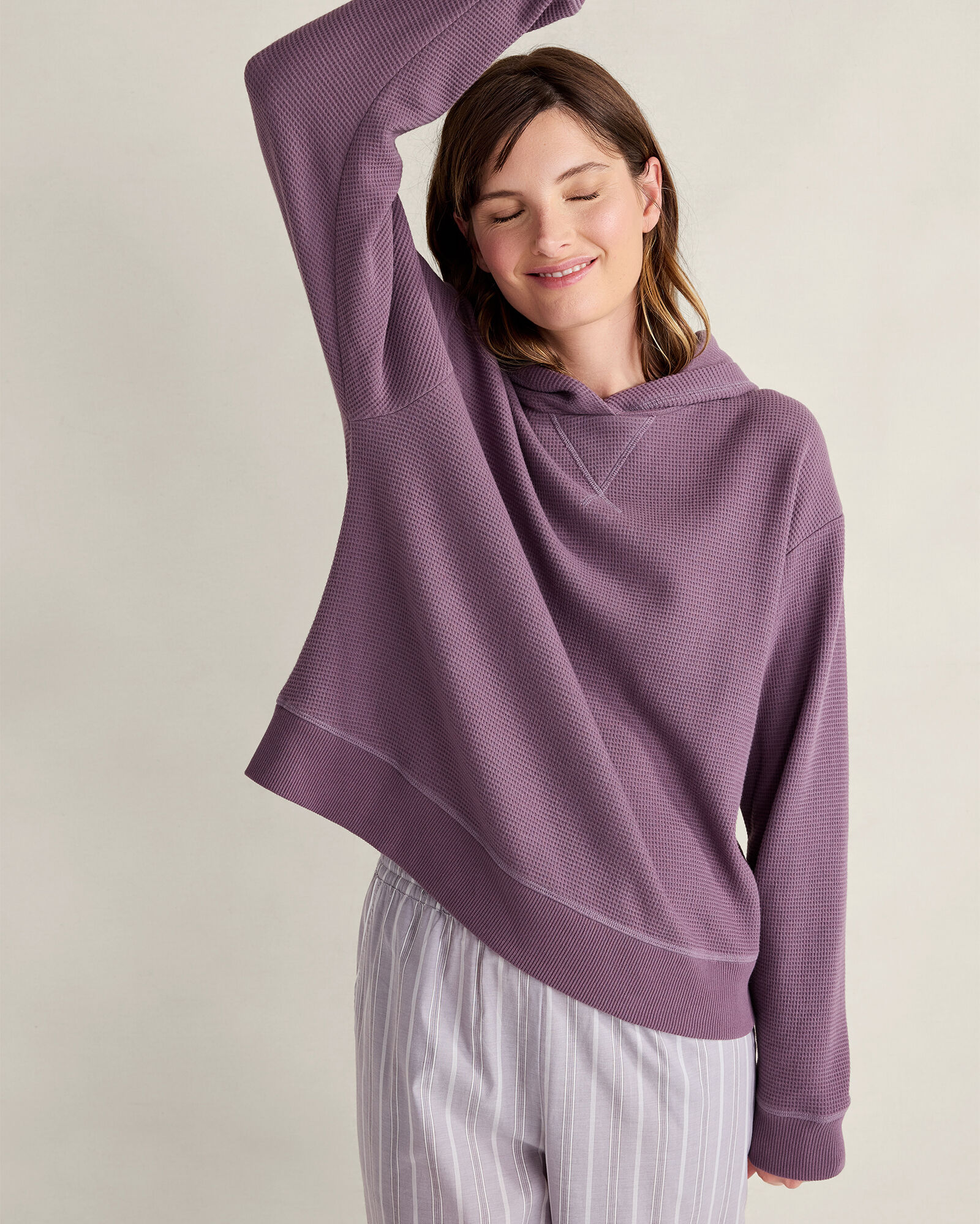 アンヌーク Hoodie Knit Stole Oversized Cable Knit Zip-Up Hooded Sweater CG421 - Acubi