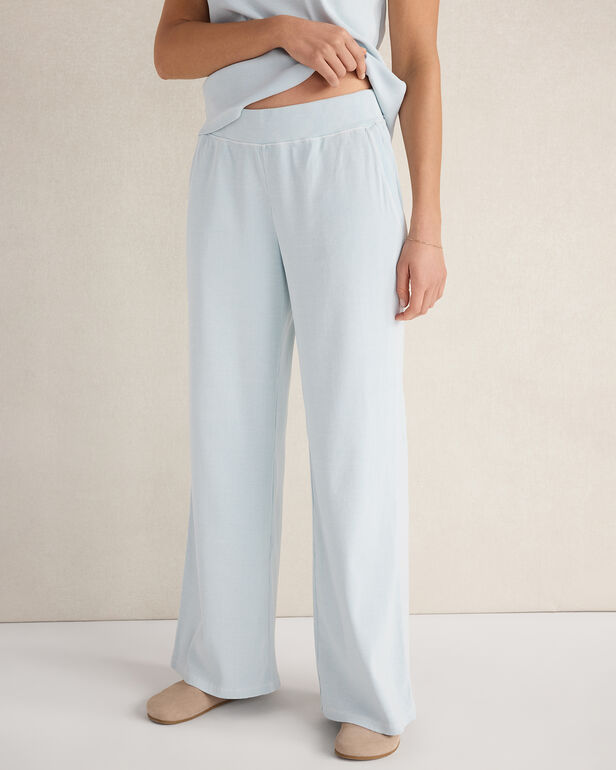 Resti Organic Cotton Rib Knit Wide Leg Pants