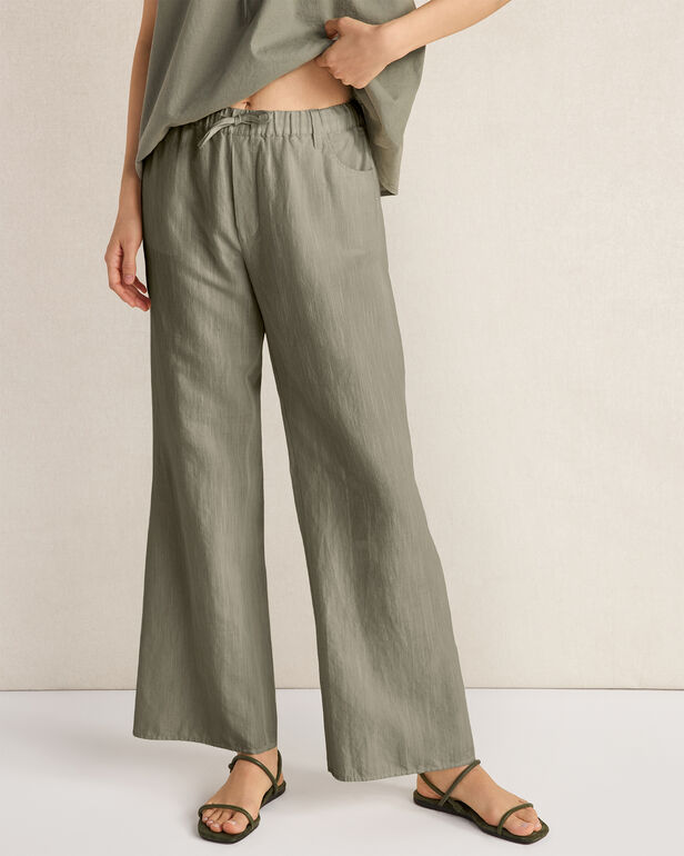 Organic Cotton Linen Drawstring Pants