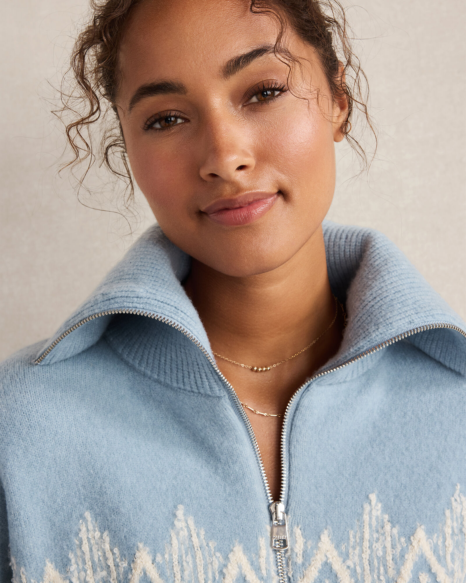 Varley Heda Fairisle Half Zip Sweater
