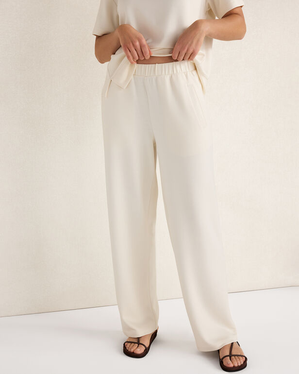 Soft Knit Relaxed Barrel Leg Pants