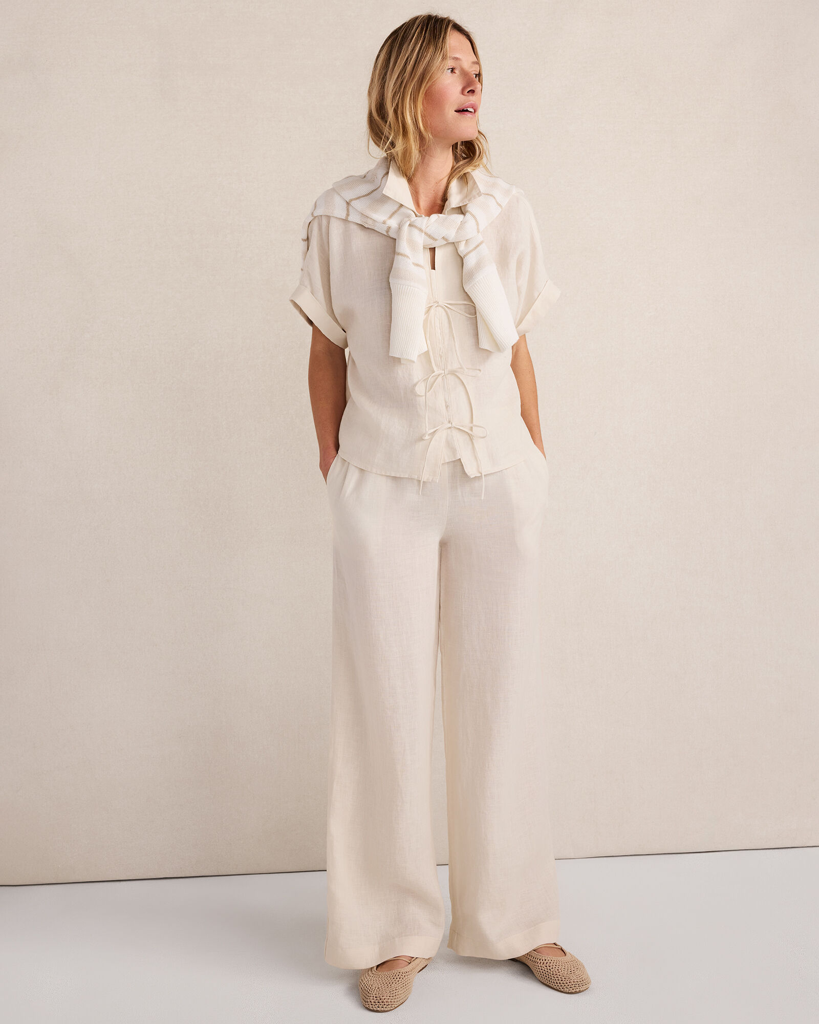Linen Wide Leg Pants