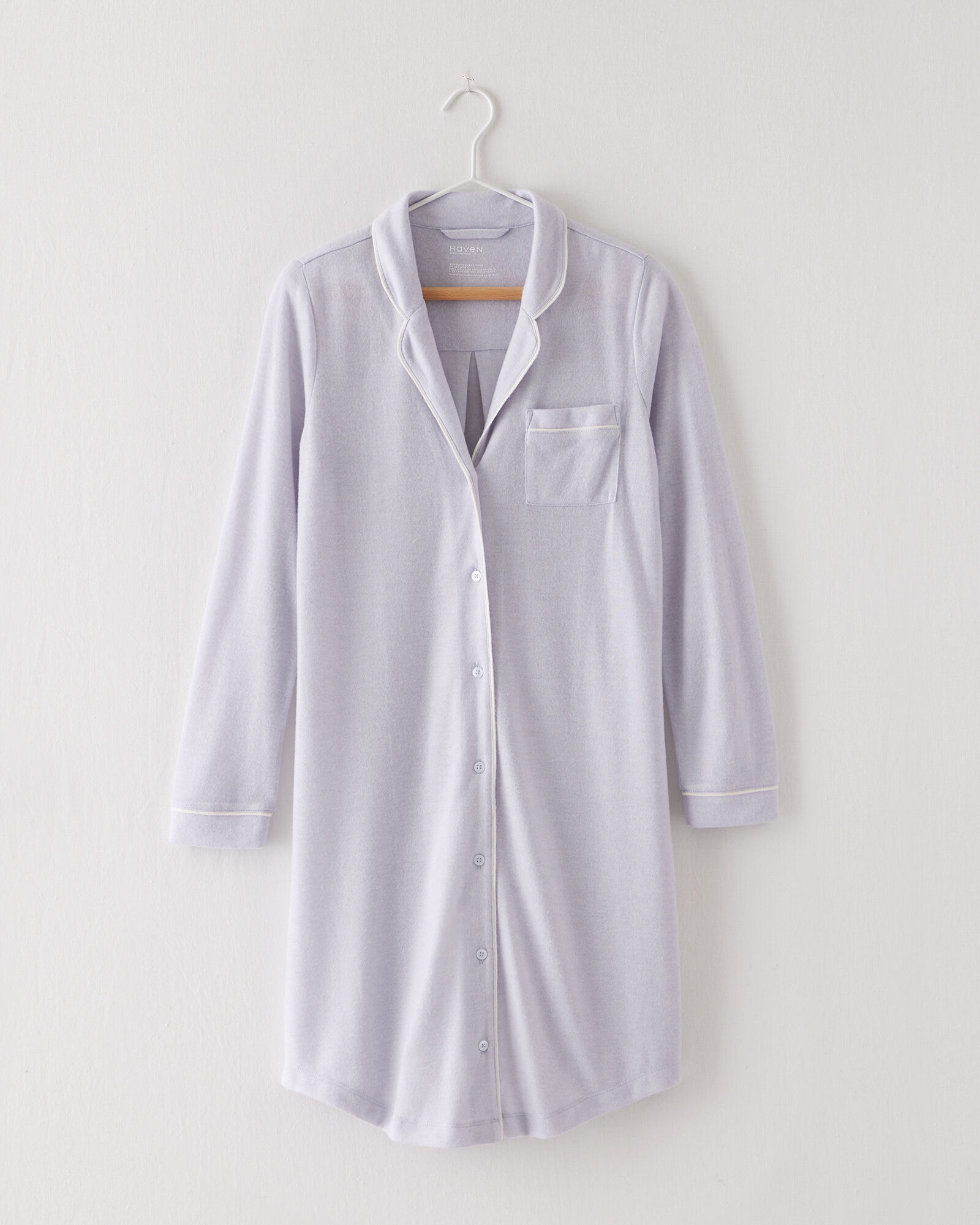 Marled Knit Button Front Sleep Shirt Haven Well Within