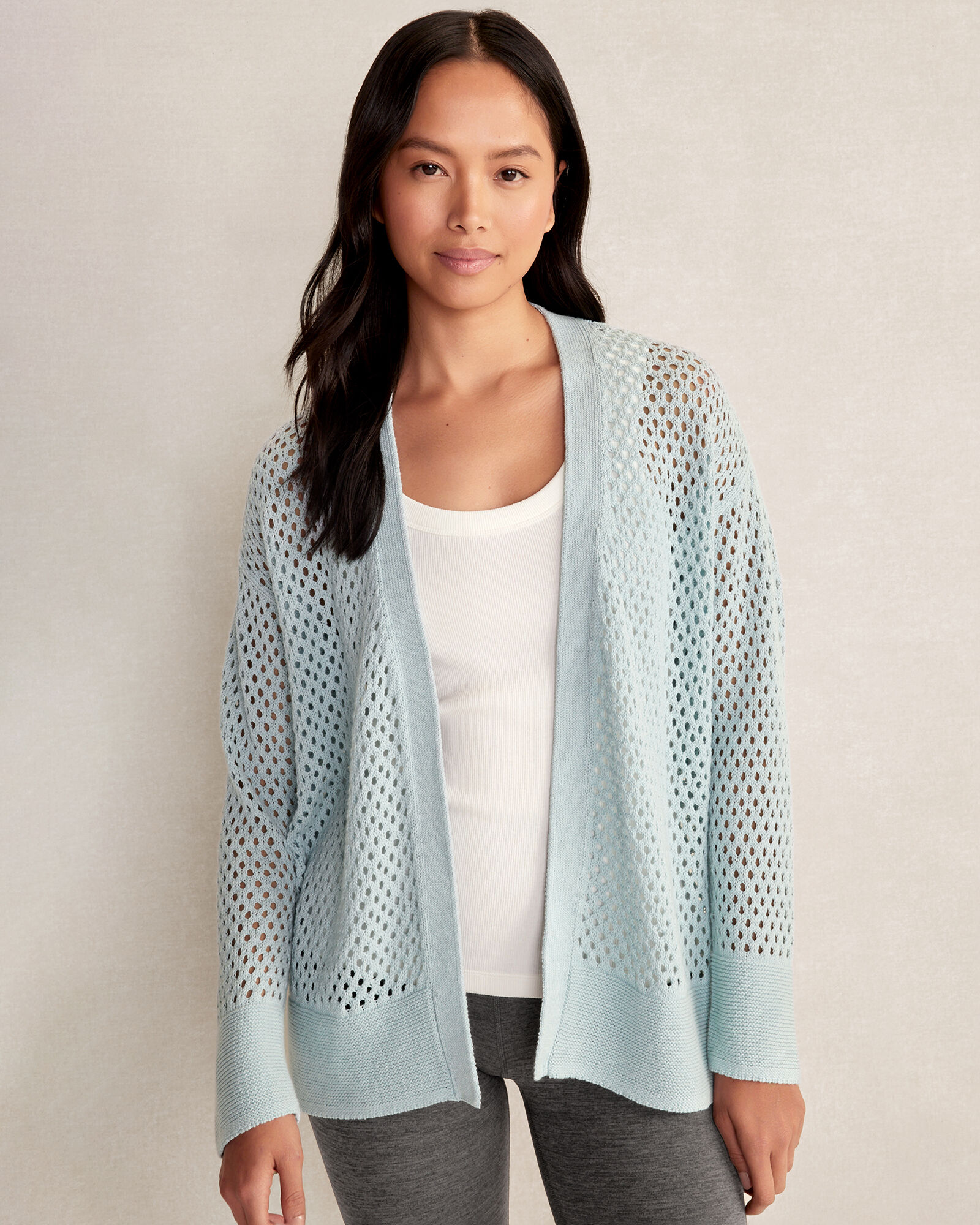 Organic Cotton Linen Open Stitch Cardigan Haven Well Within