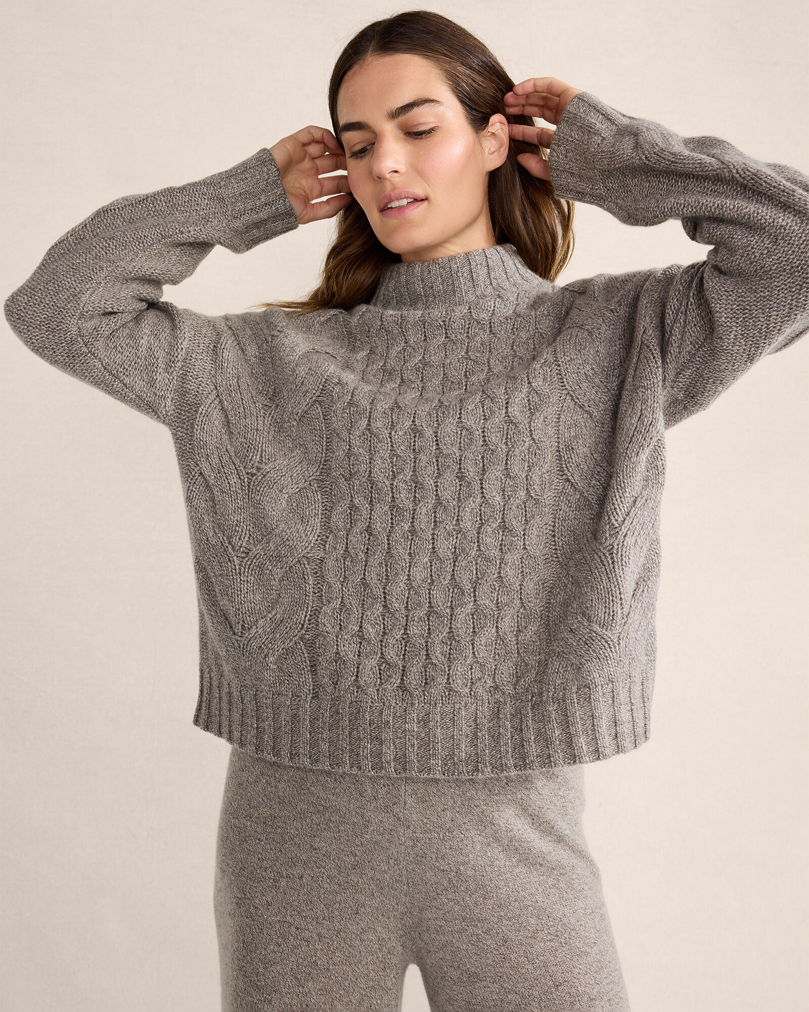海外ファッションブランド通販サイト【公式】 Cashmere Honeycomb Within Well Haven | Sweater Mockneck Cable トップス