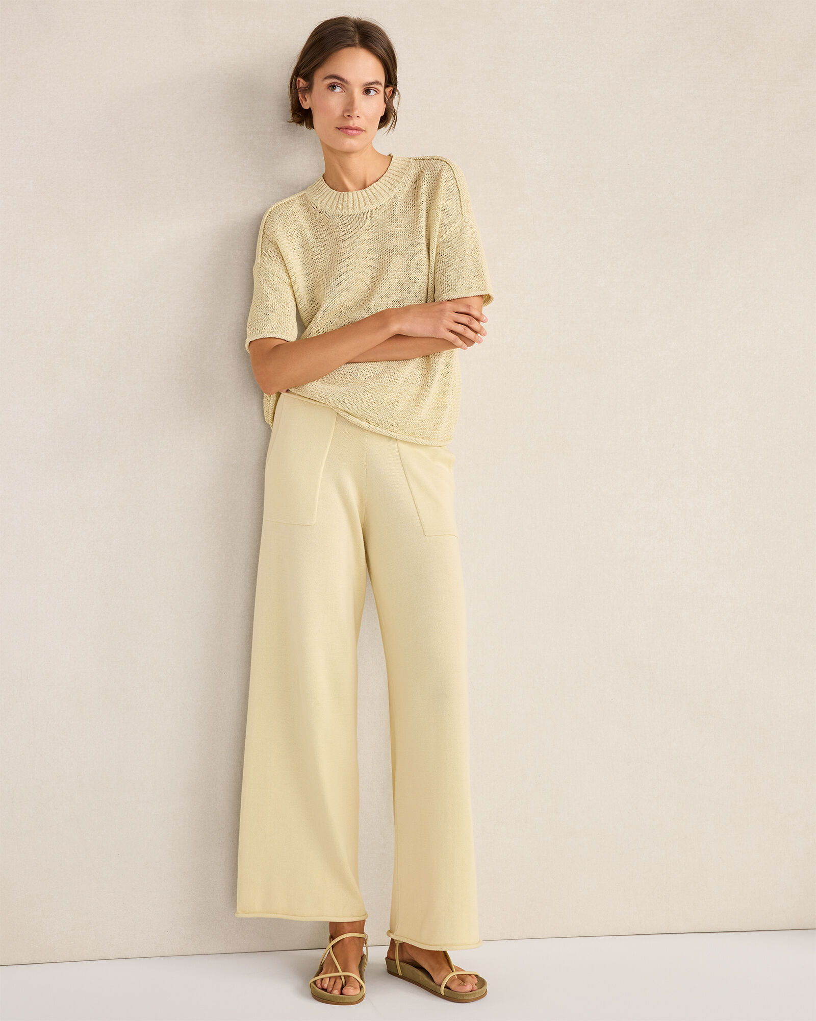 Organic Cotton Linen Tape Yarn Sweater