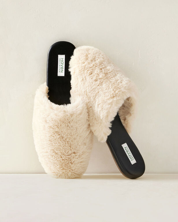 Faux Fur Mule Slides