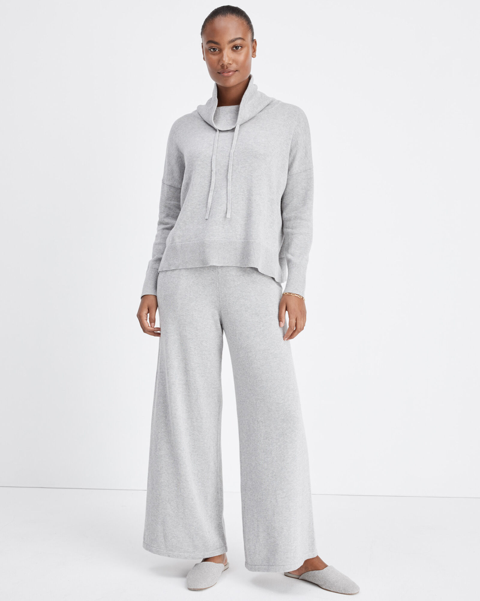 cashmere wide leg pants