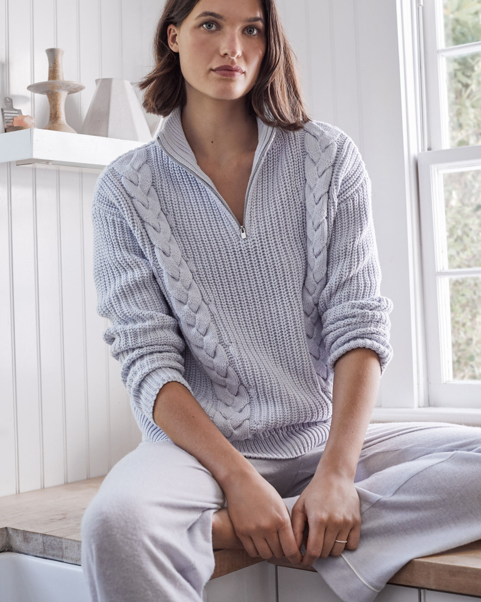Wellen Wellknit Half Zip - Black Heather | Quarter Zip