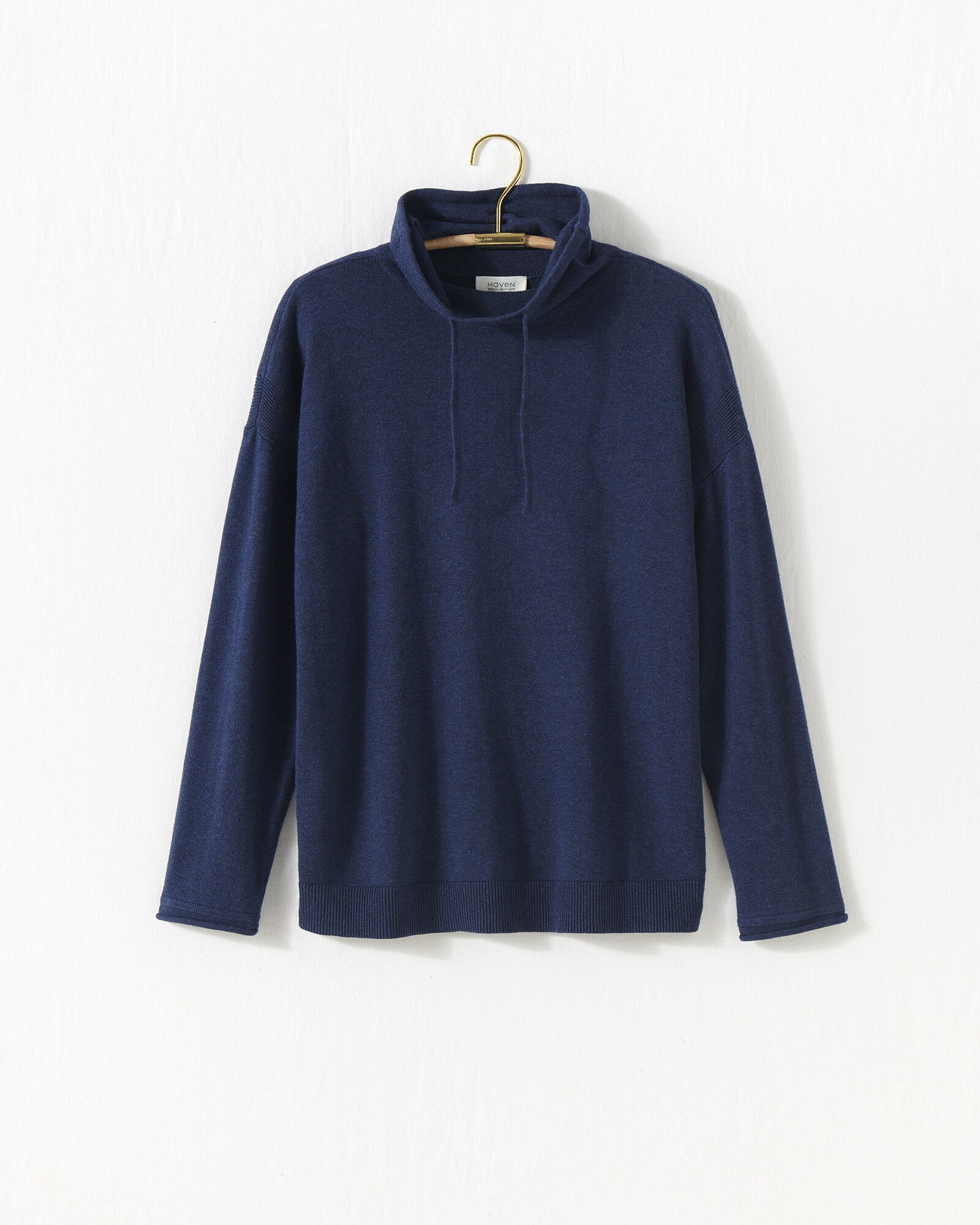Cotton Cashmere Cowl Neck Sweater Haven Well Within