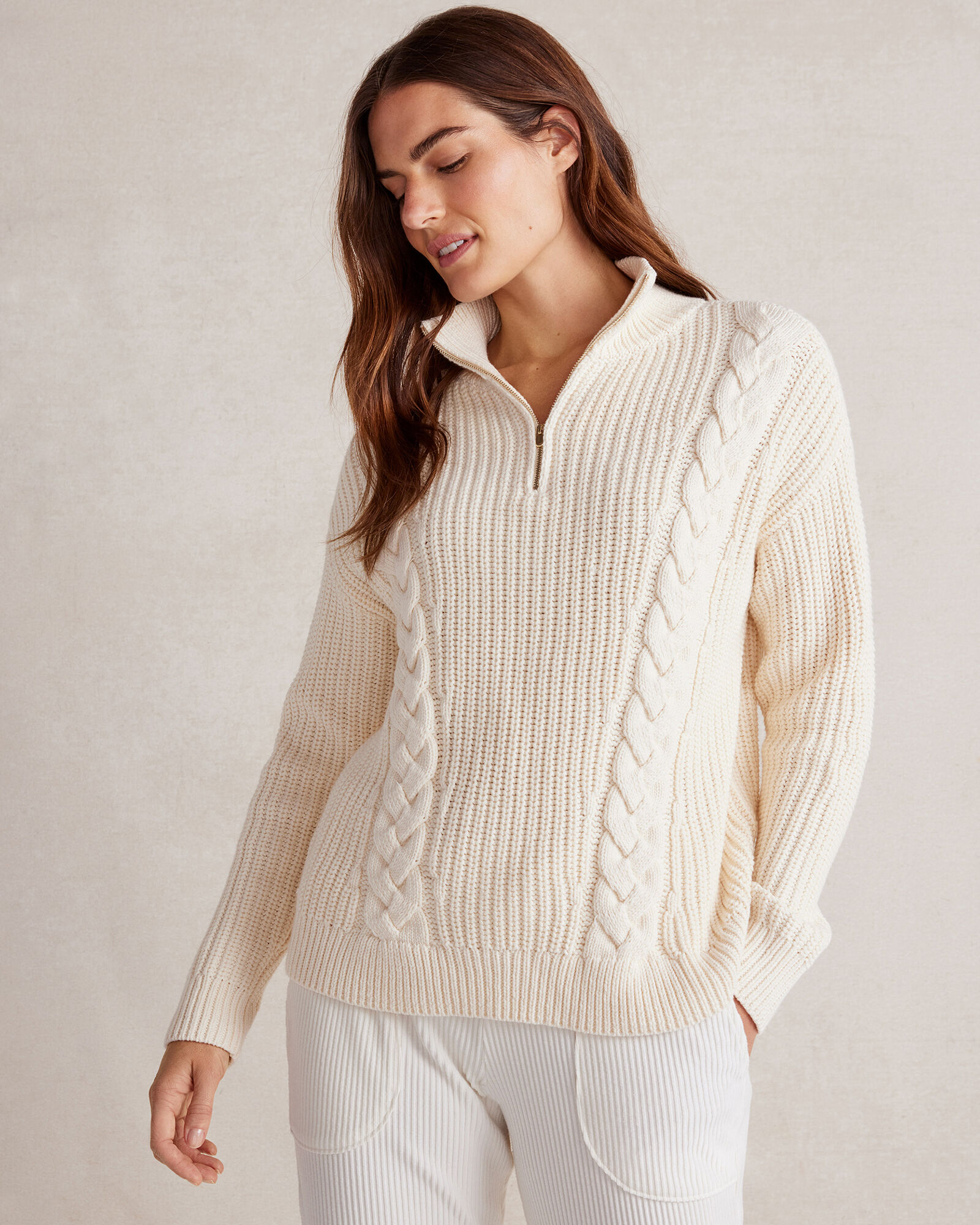 Shaker knit sweater womens on sale