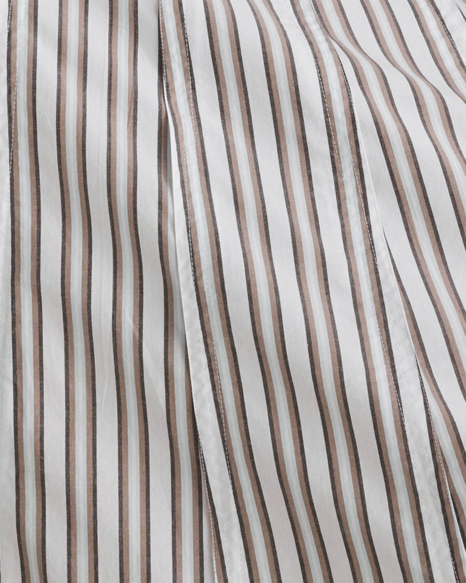 Organic Cotton Poplin Stripe Drop Waist Skirt