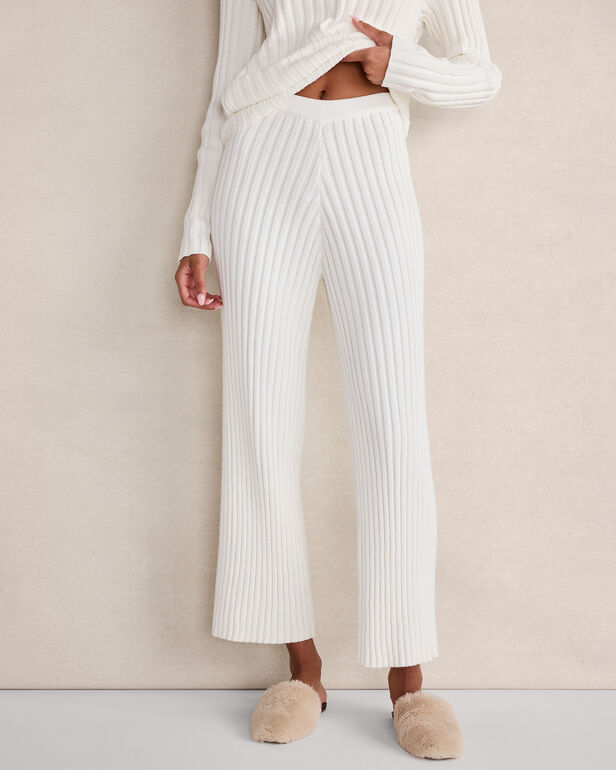 Organic Cotton Rib Knit Pants