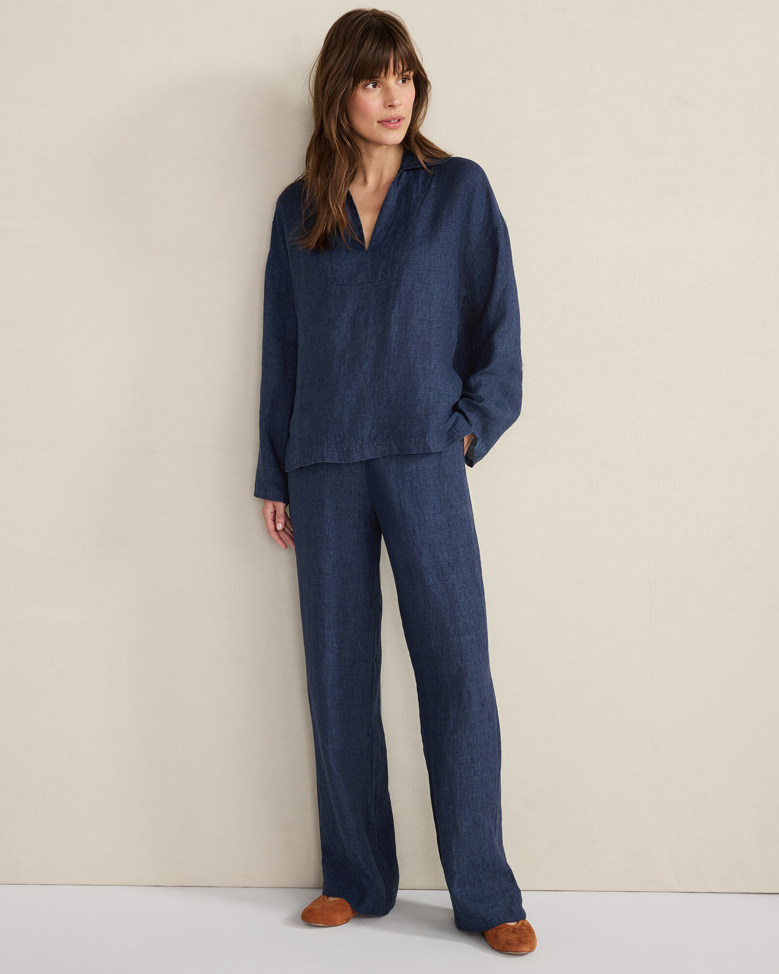 Linen Straight Leg Pants