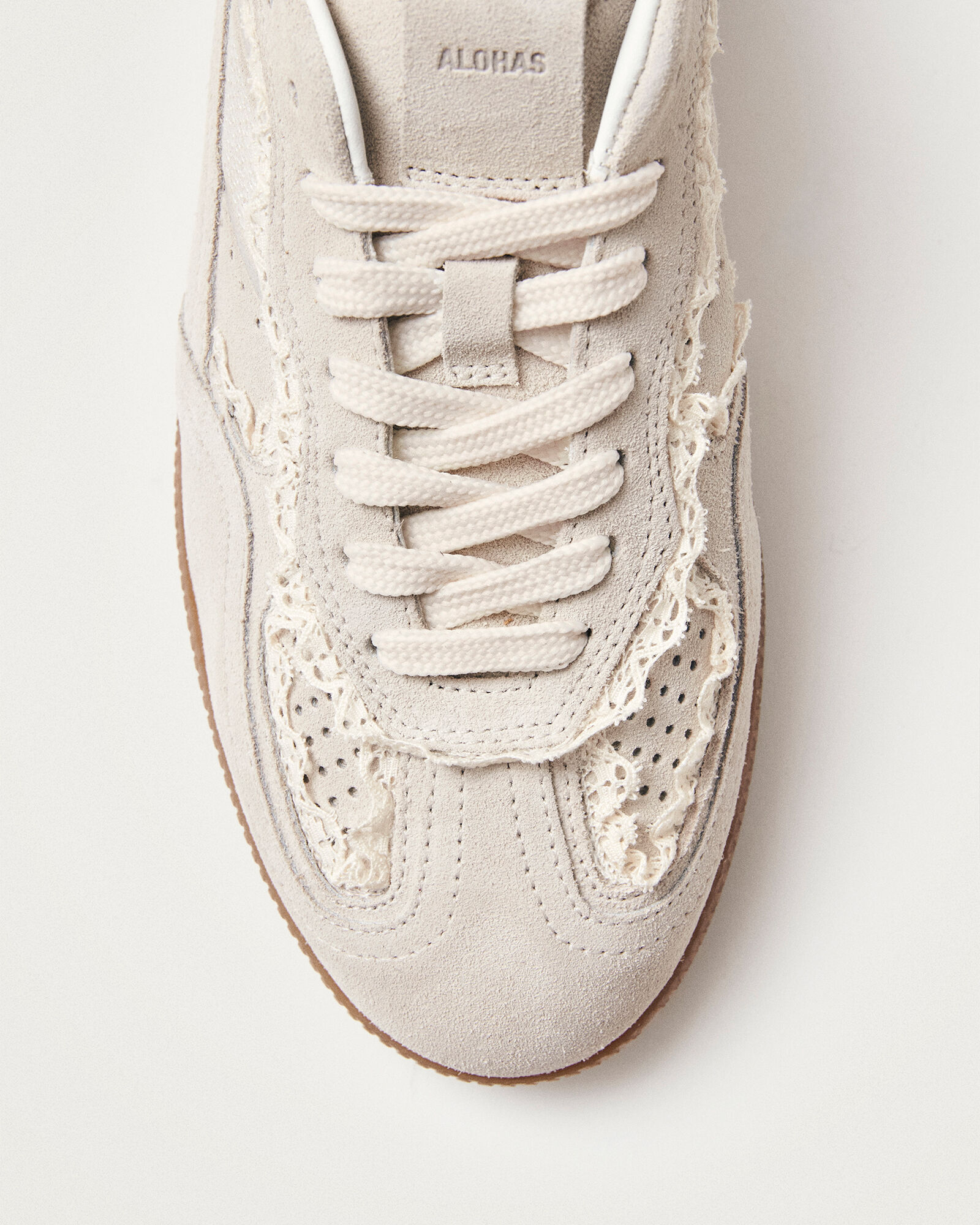 ALOHAS Tb.490 Crochet Cream Leather Sneakers