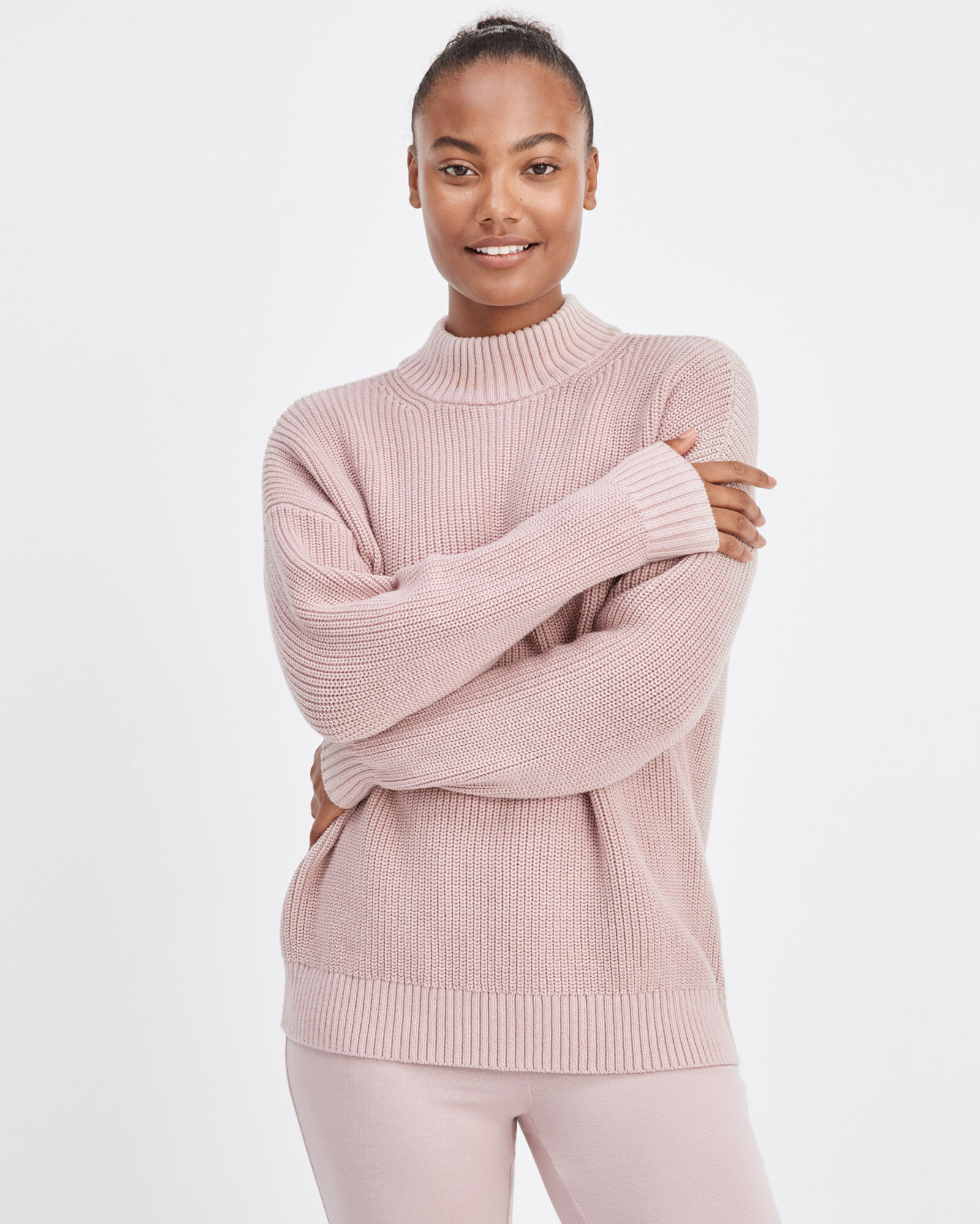 Organic Cotton Mock Neck Sweater