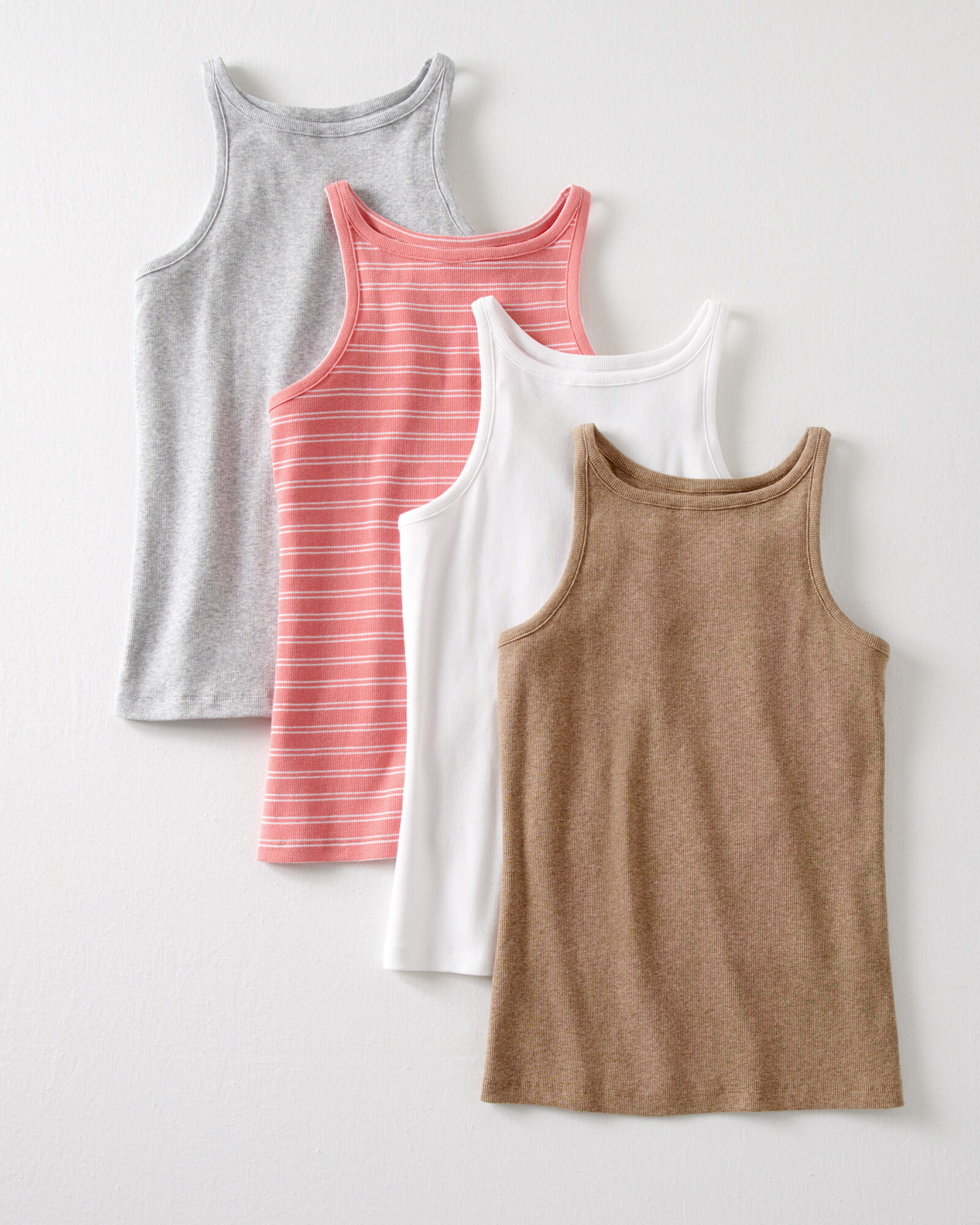 Organic Cotton Striped Racer-Back Tank
