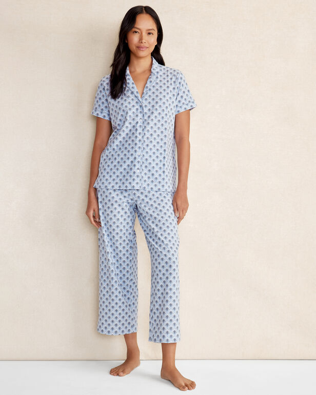 Organic Cotton Jersey Fern Scallop Sleep Set