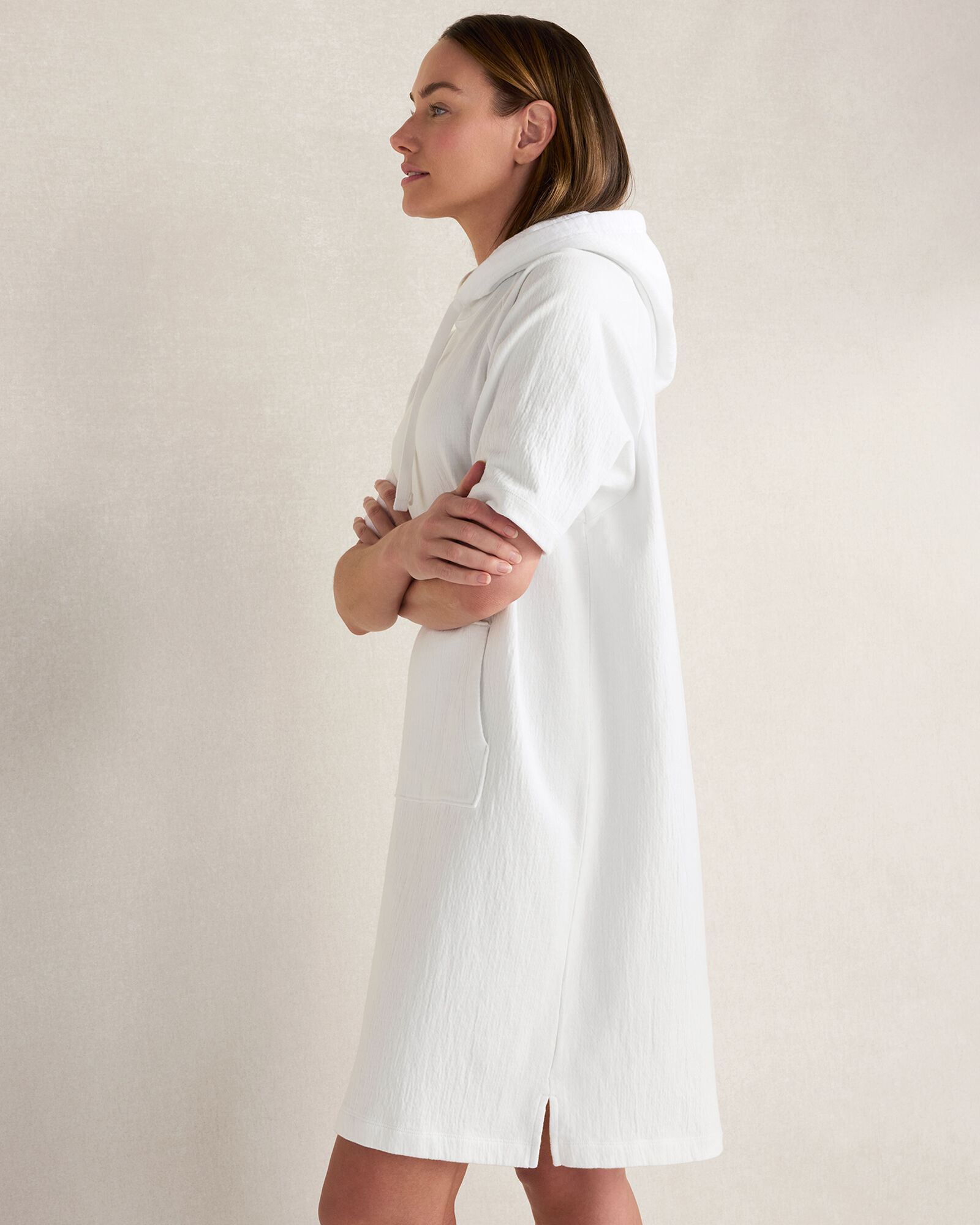Cotton French Terry Hooded Dress