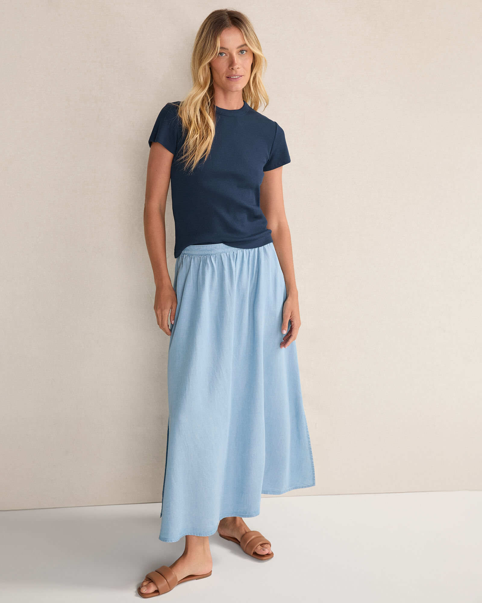 スカート Chambray weather train skirt Chambray weather train skirt