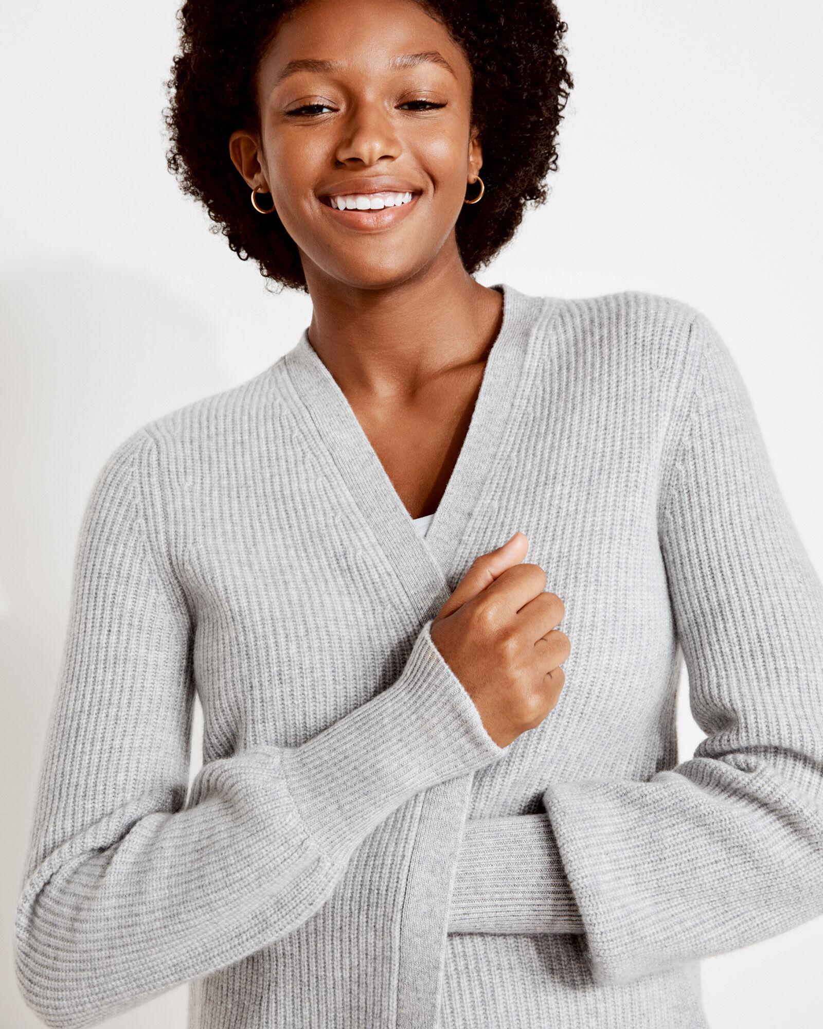 Pure Cashmere Puff Sleeve Cardigan | Haven Well Within
