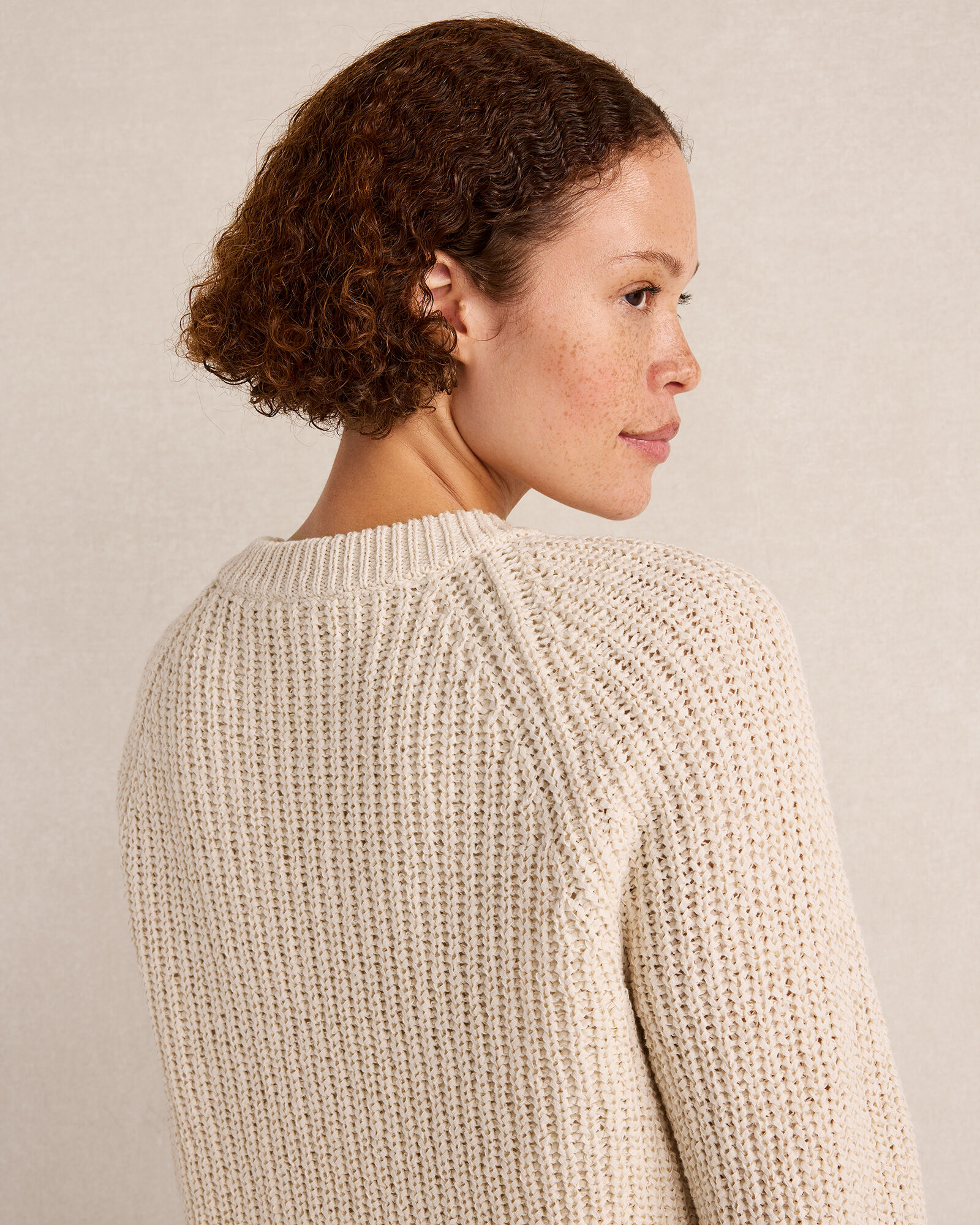 Cotton Tape Yarn V-Neck Cardigan