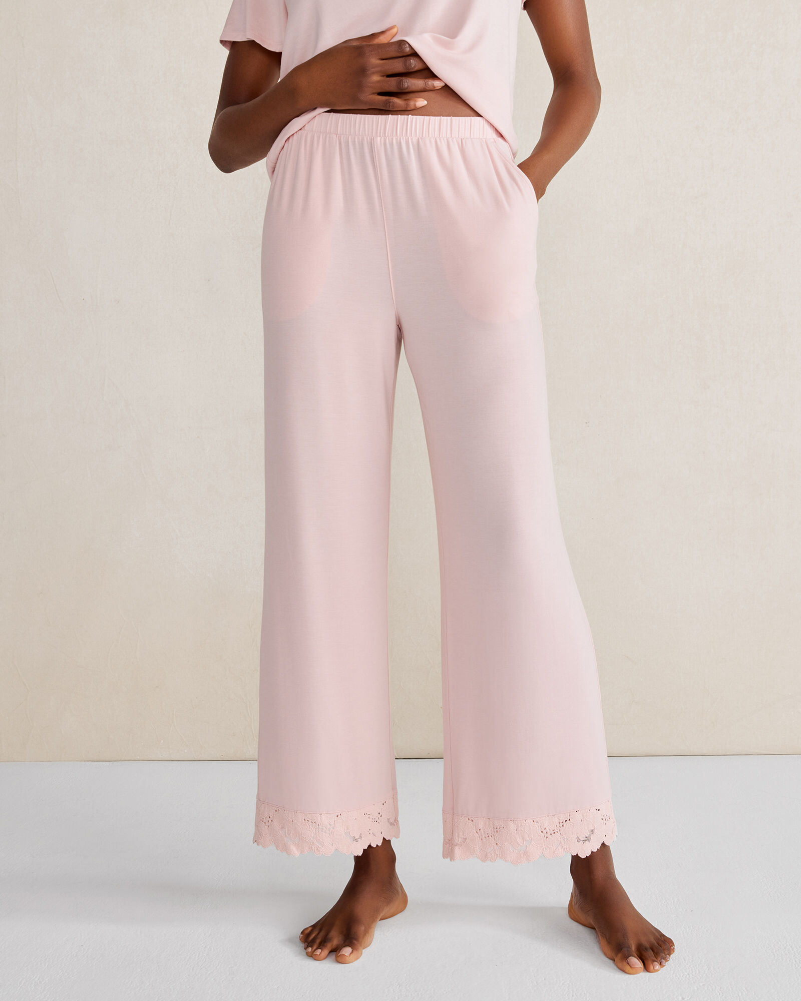 Dream Soft Lace Trim Pajama Pants Haven Well Within