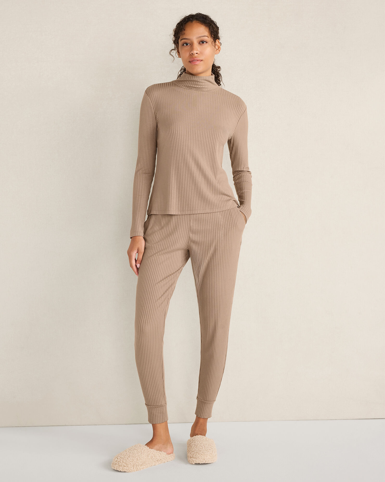 Resti Drapey Rib Knit Turtleneck