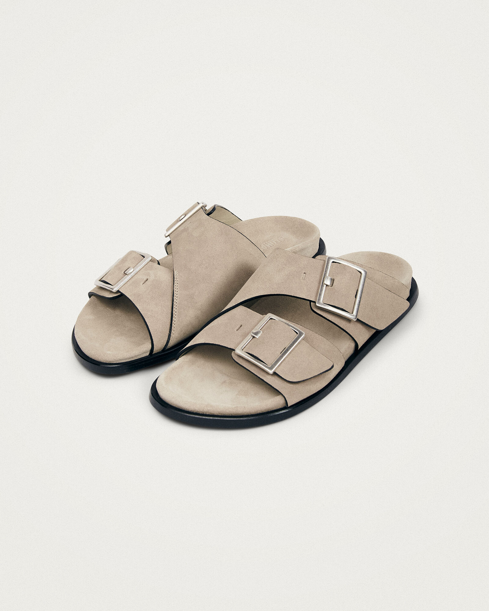 ALOHAS Alba Suede Beige Leather Sandals