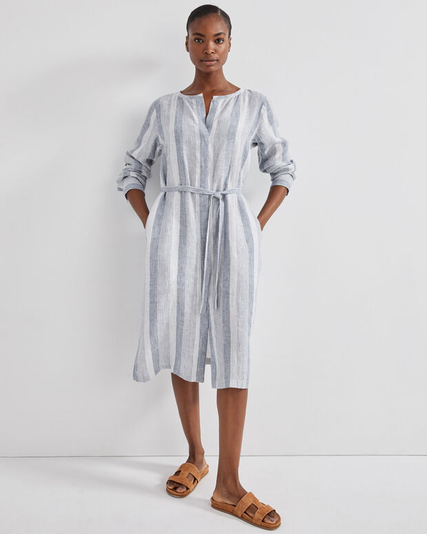 Linen Ombr Stripe Shirt Dress | Haven Well Within