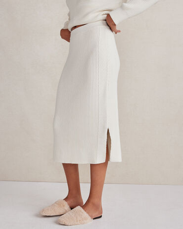 Organic Cotton Ribbed Skirt