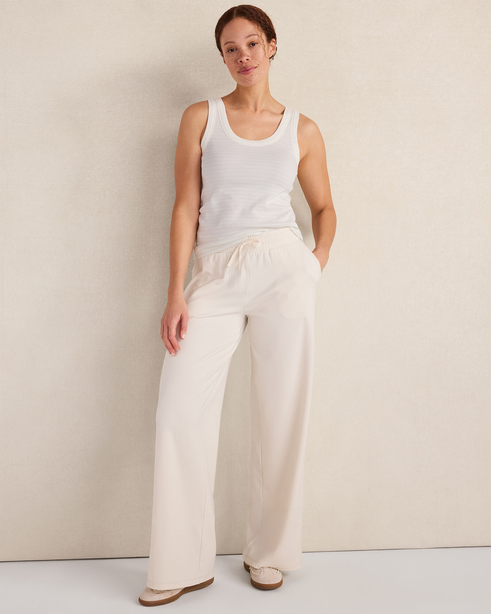 Organic Cotton Delicate Stripe Scoop Neck Tank