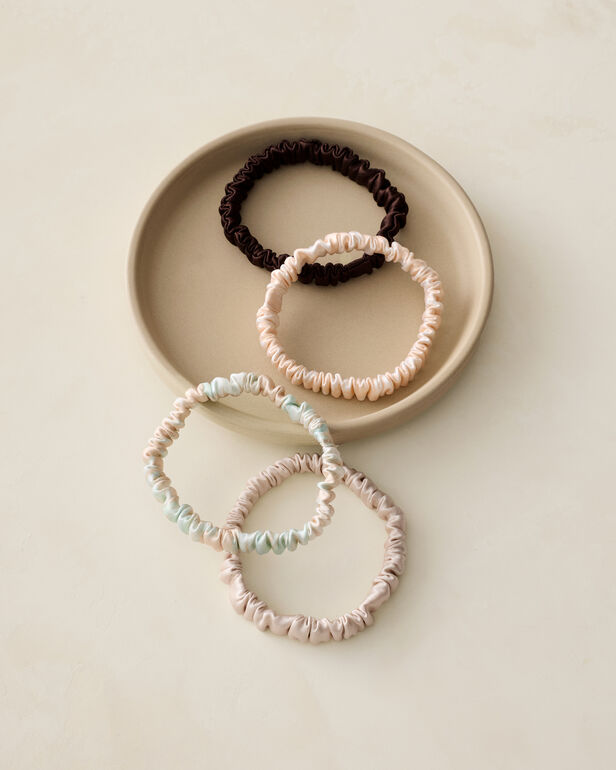Washable Silk Hair Ties &mdash; Pinstripe