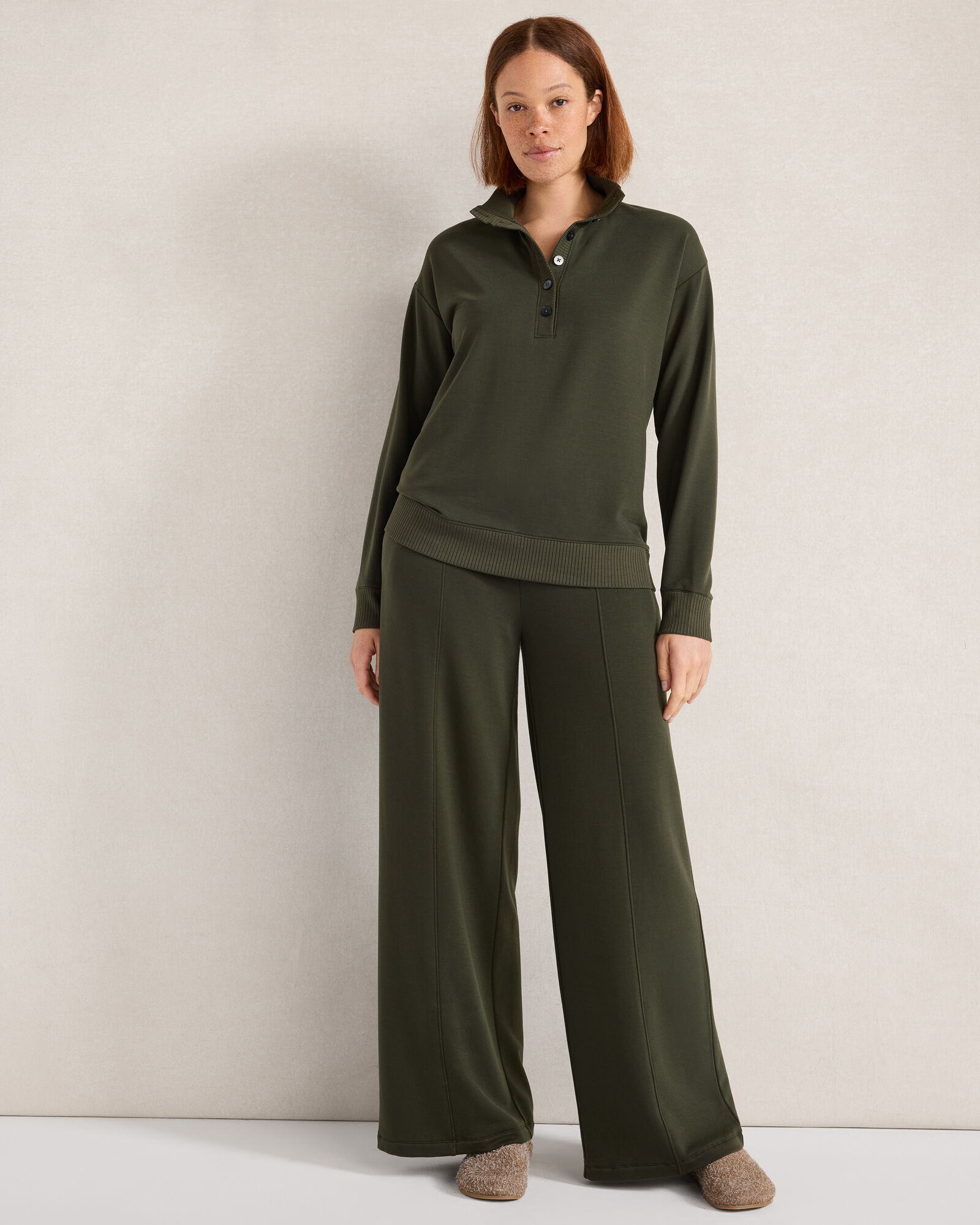 Fleece Wide Leg Pants