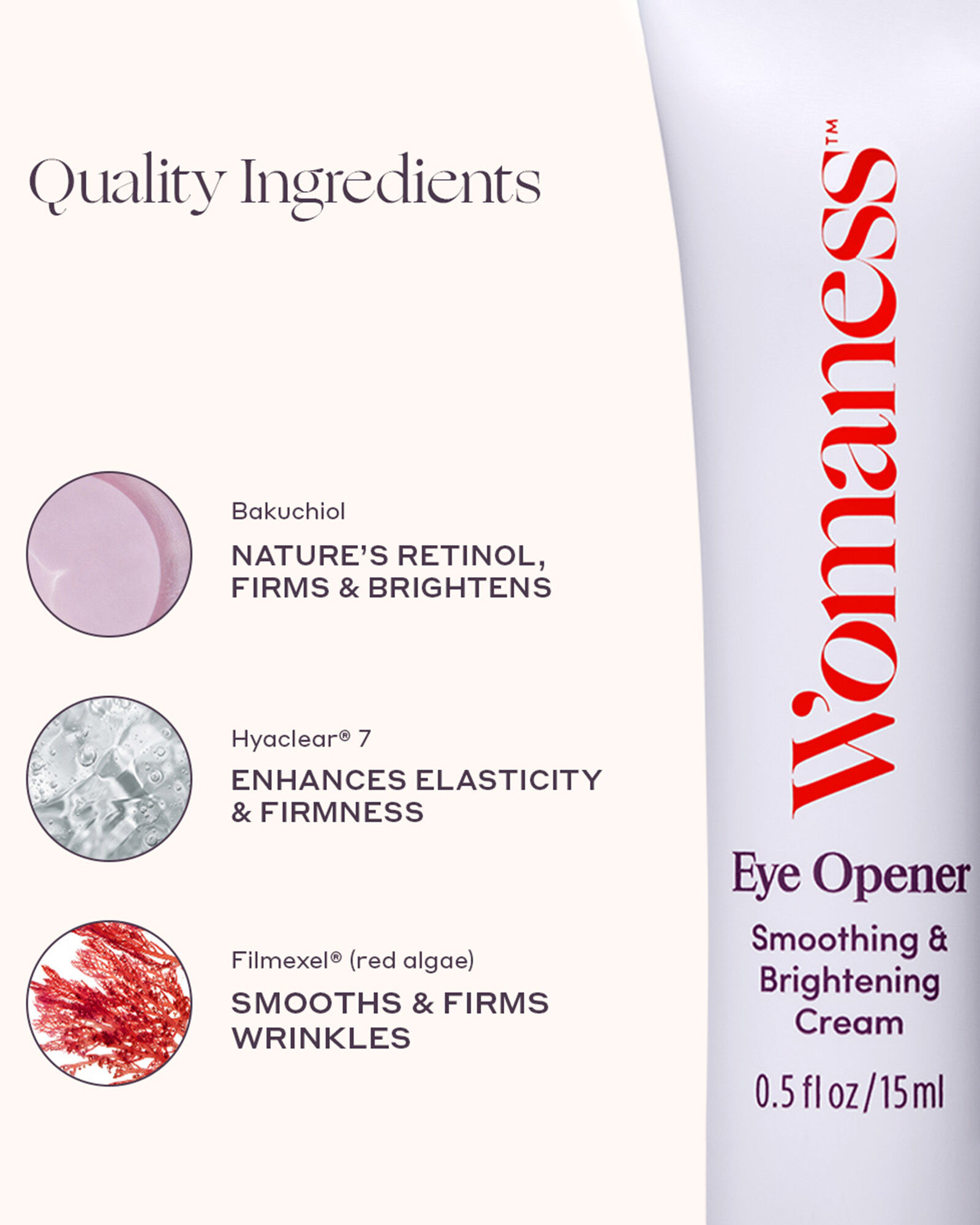 Womaness Eye Opener Smoothing + Brightening Cream