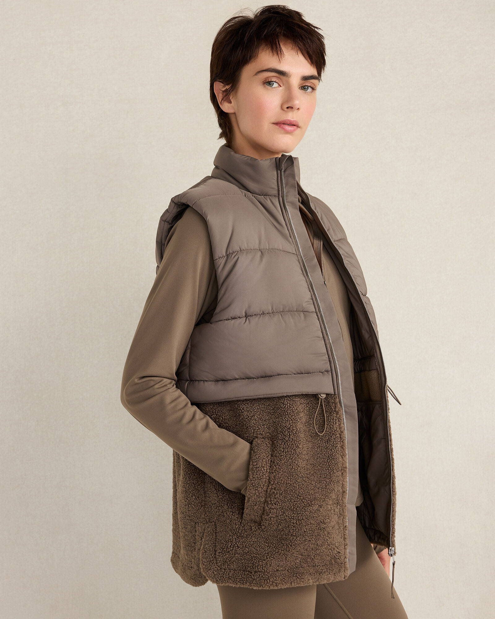Sherpa Puffer Vest