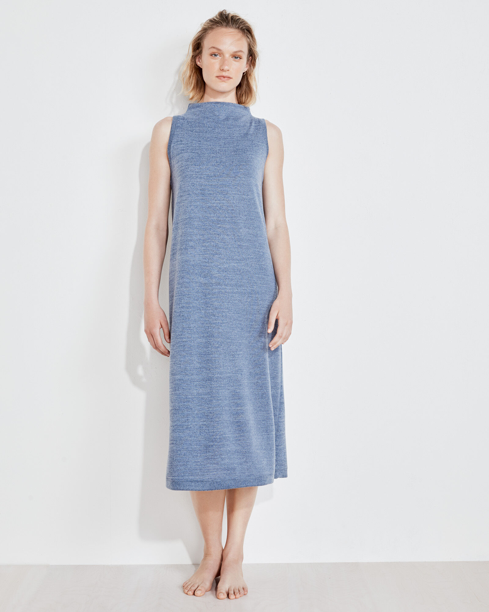 Marled Knit Mock Neck Midi Dress | Haven Well Within