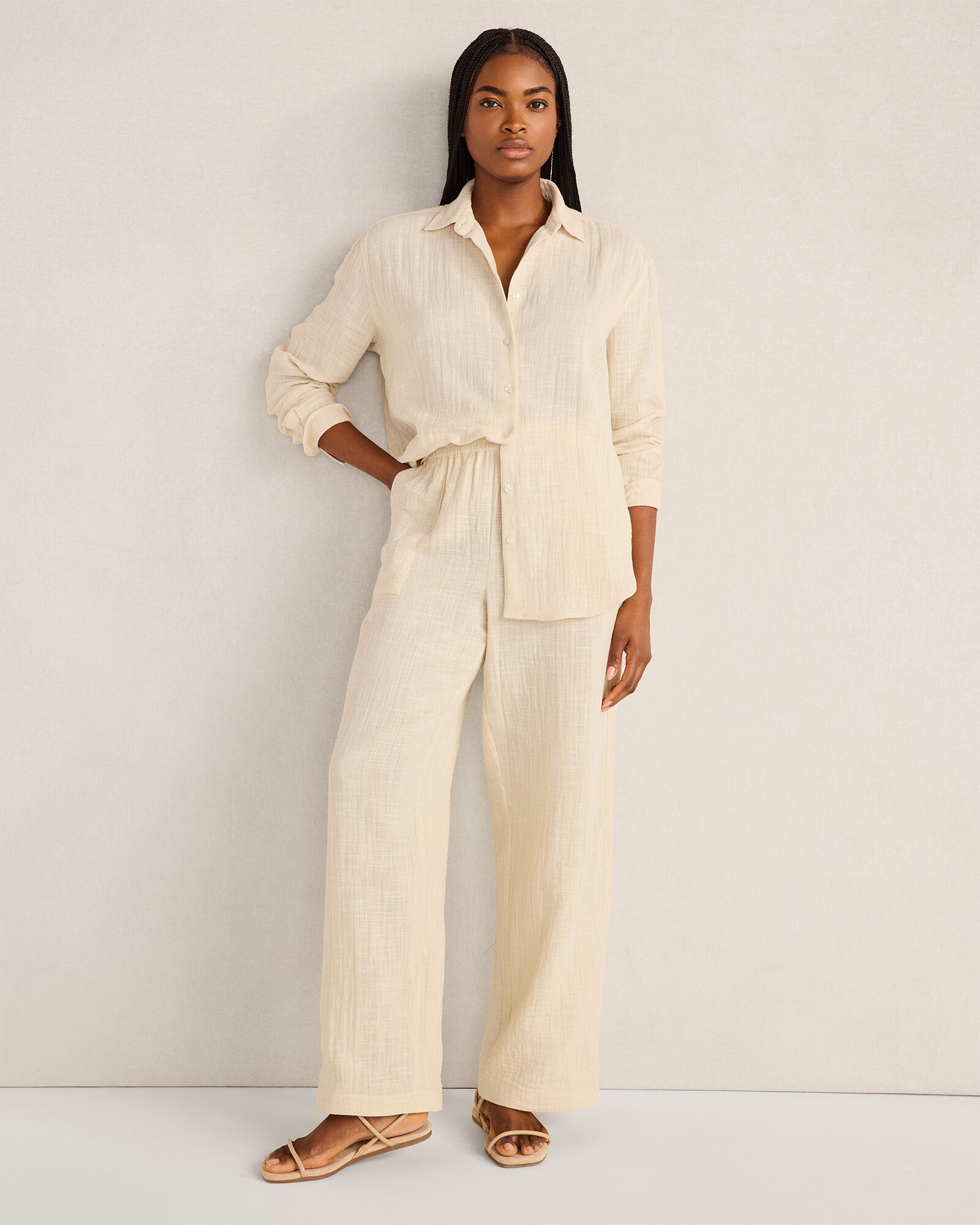 The Daily Shirt in Textured Cotton Gauze
