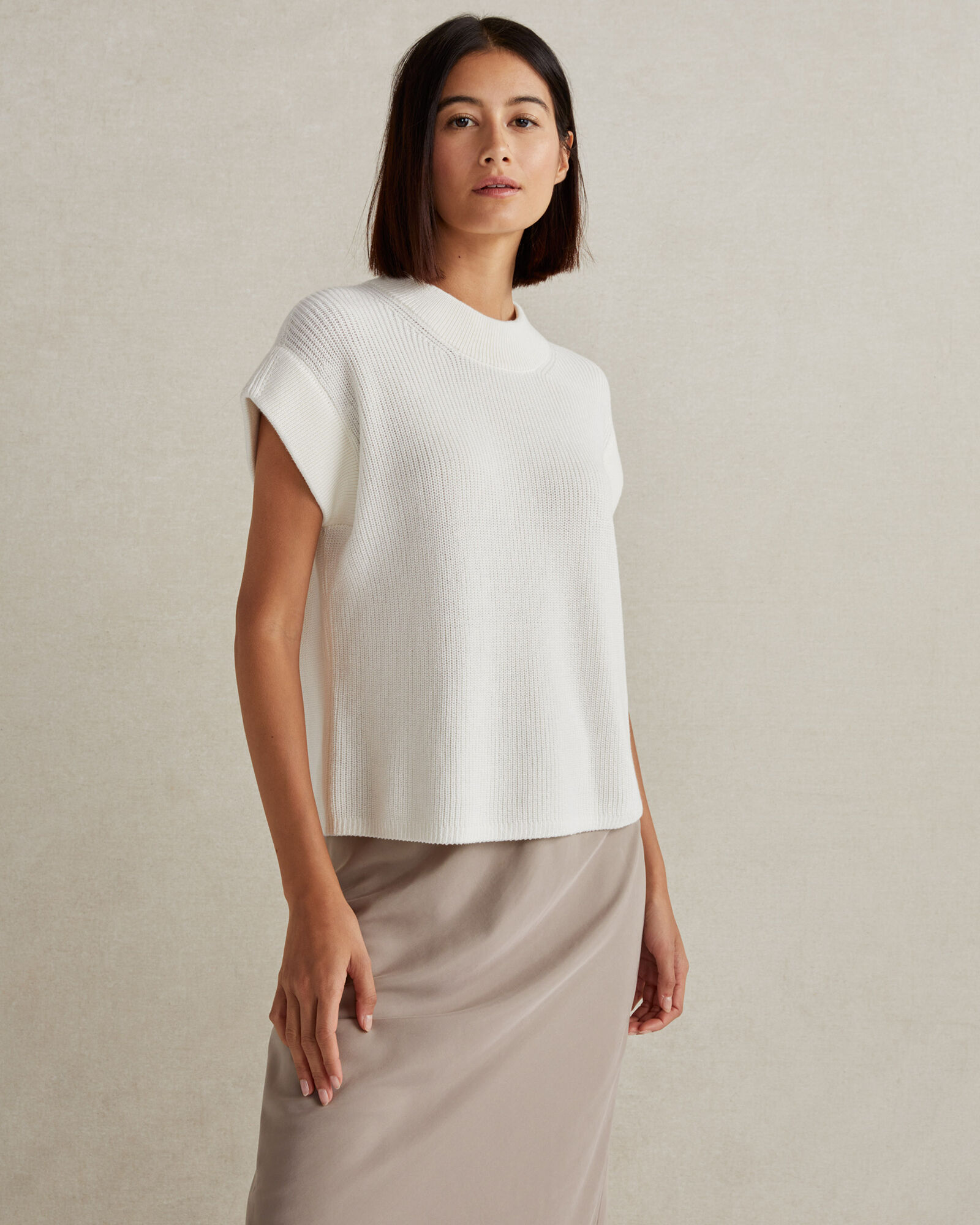 Organic Cotton Short Sleeve Sweater