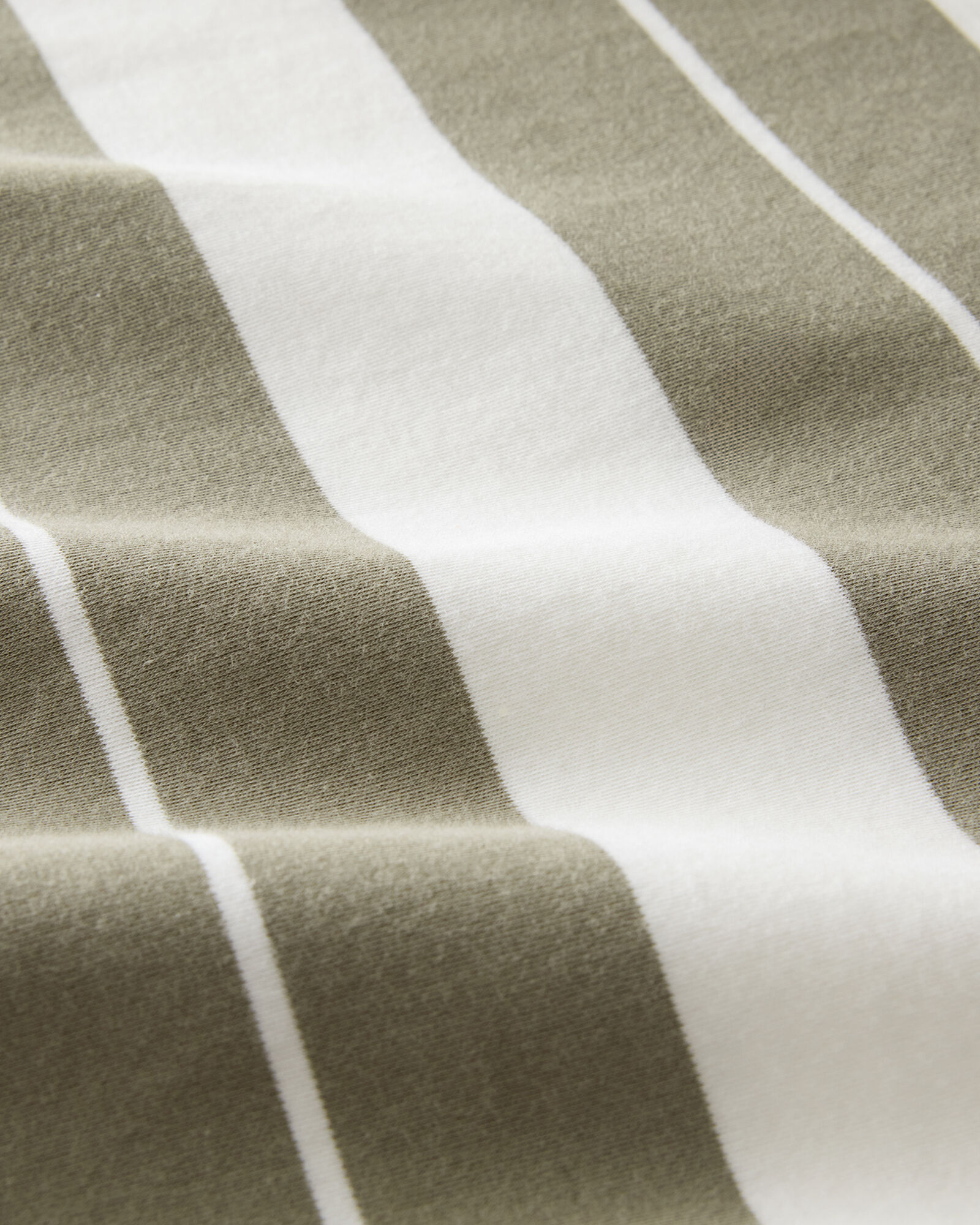 Organic Cotton Interlock Stripe Johnny Collar Top