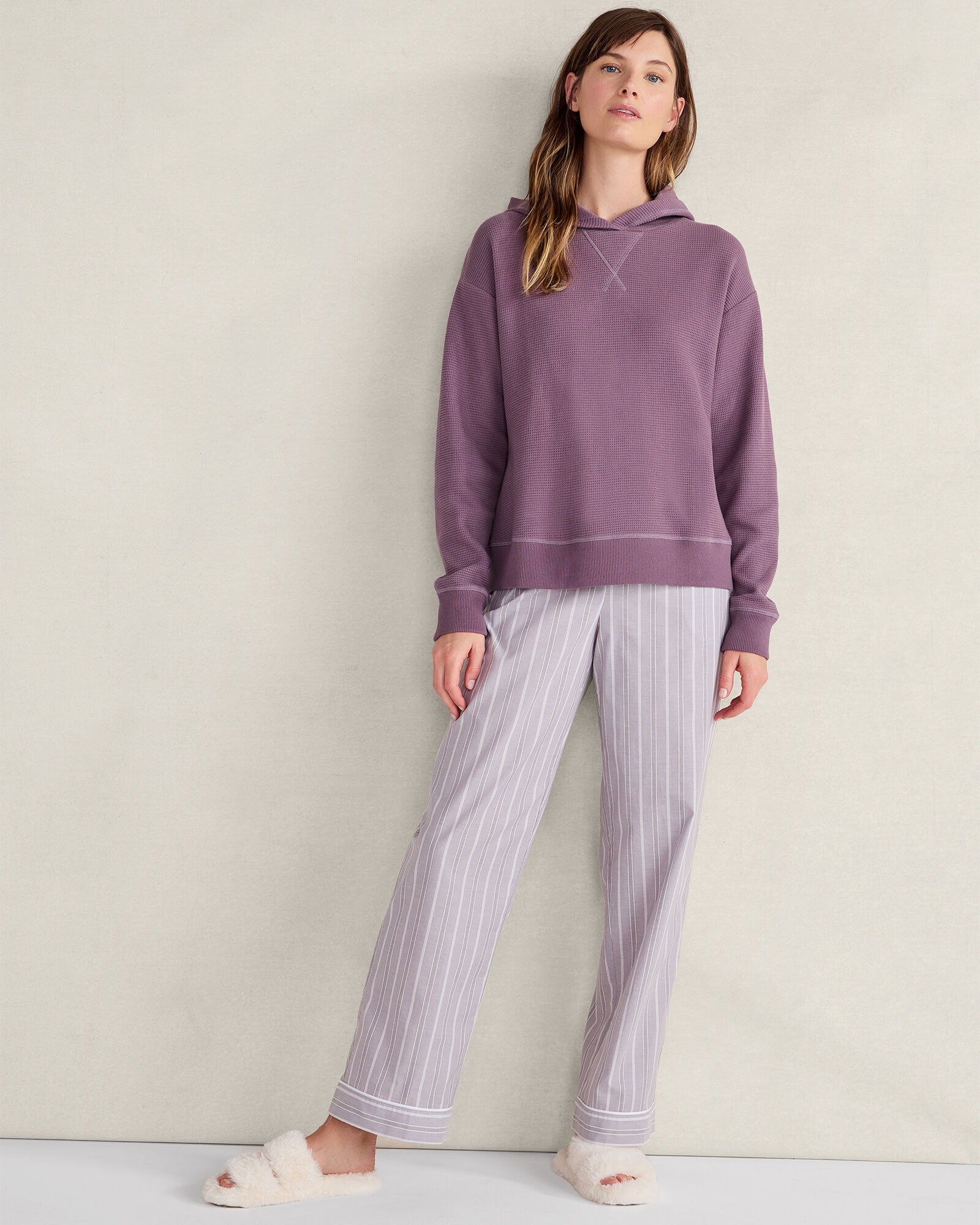 Organic Cotton Poplin Striped Pajama Pants