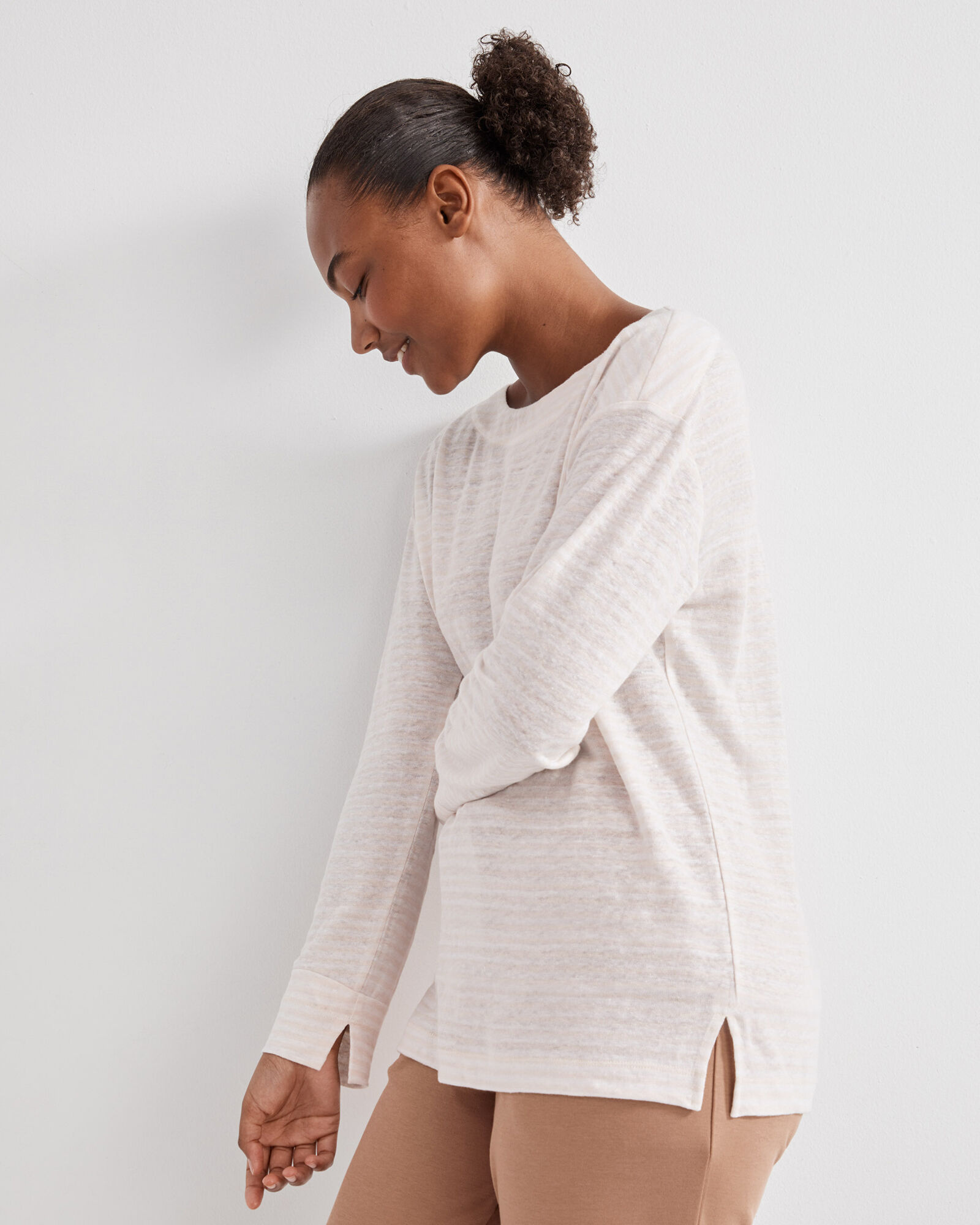 トップス 25ssMAATEE&SONS LINEN L/SLEEVE BOAT TEE トップス 25ssMAATEE&SONS LINEN L/SLEEVE BOAT TEE MAATEE&SONS