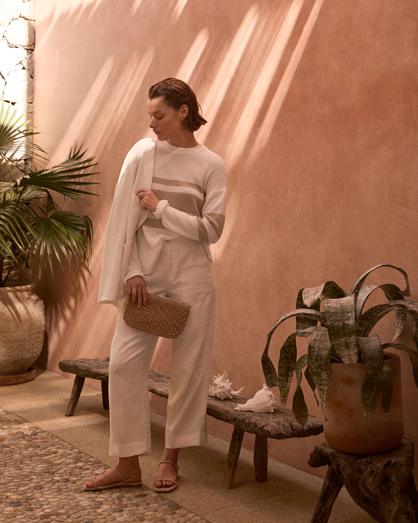 Heavyweight Linen Wide Leg Pants